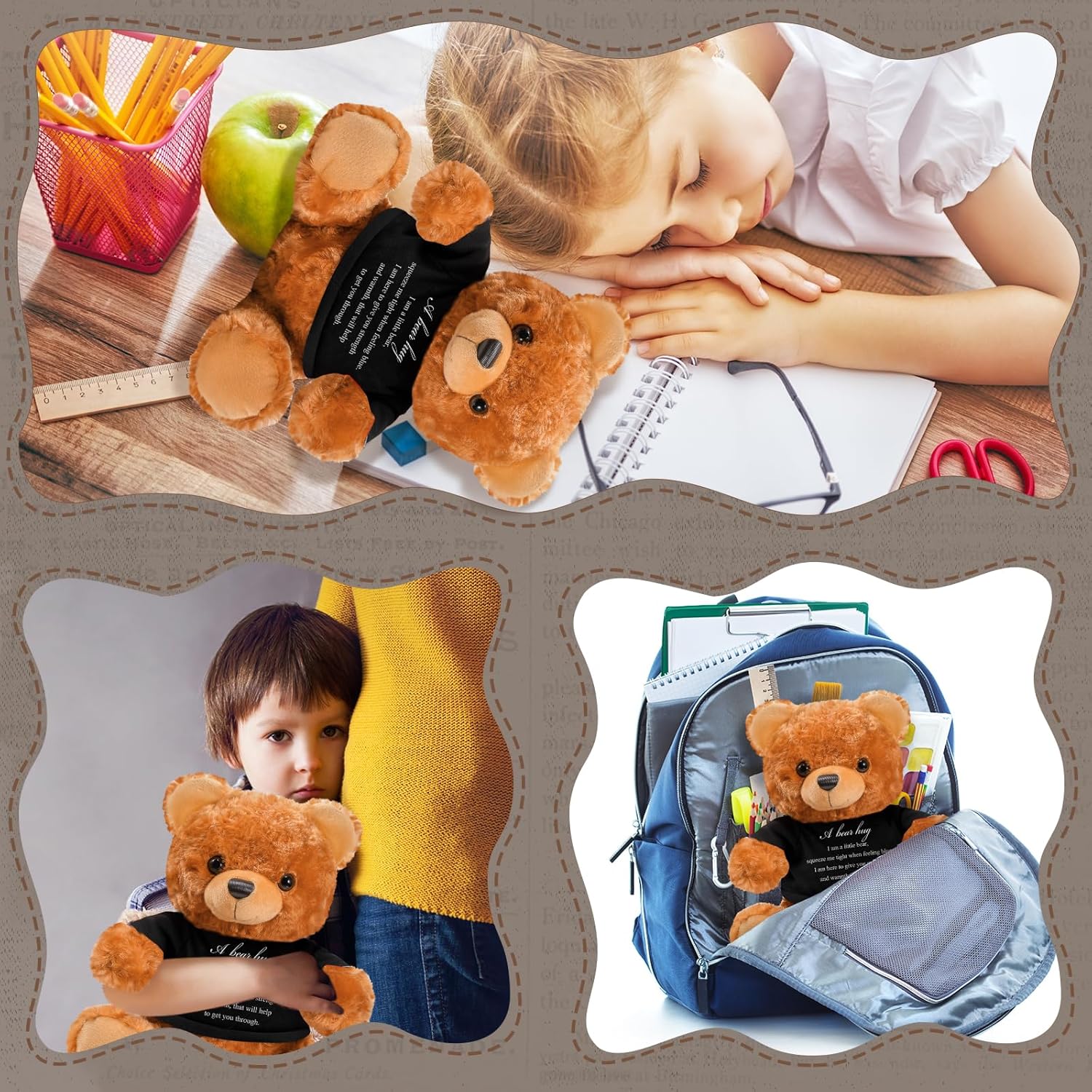 Meooeck Comfort Bear Plush Stuffed Animal Sympathy Gift