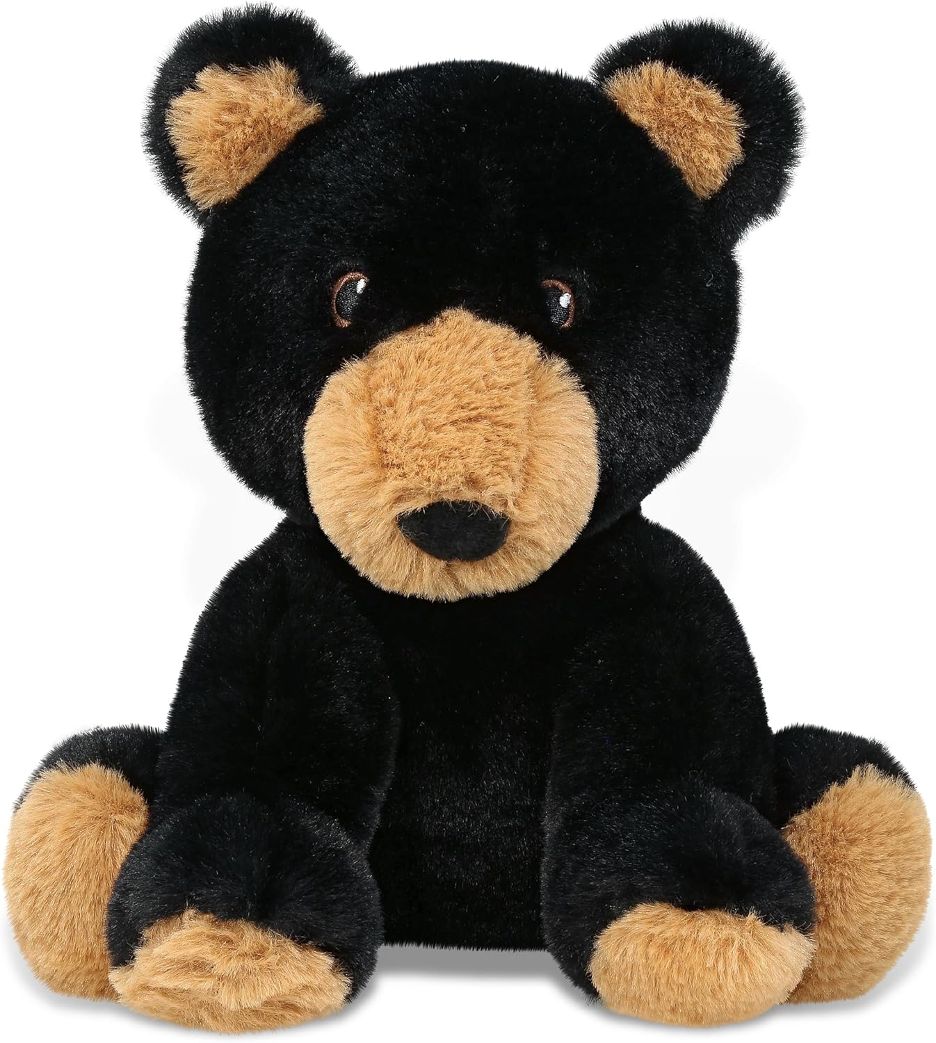 DolliBu Black Bear Plush Toy - 9 Inches Soft Huggable