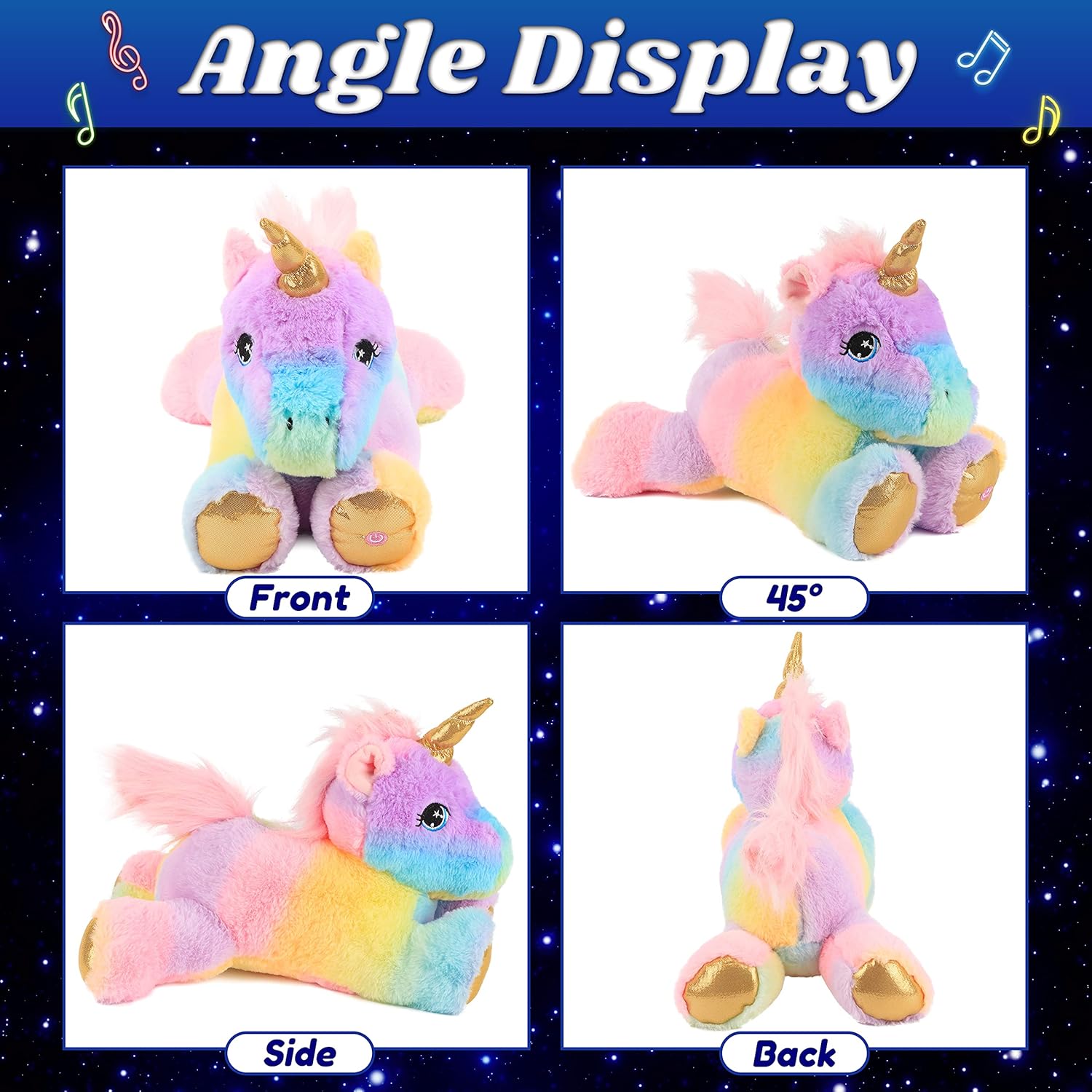 Cuteoy Musical Plush Unicorn Nightlight Toy
