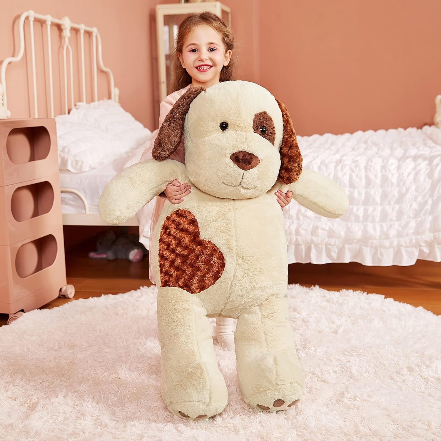 IKASA Giant Dog Plush Toy - 30 Inches Light Brown