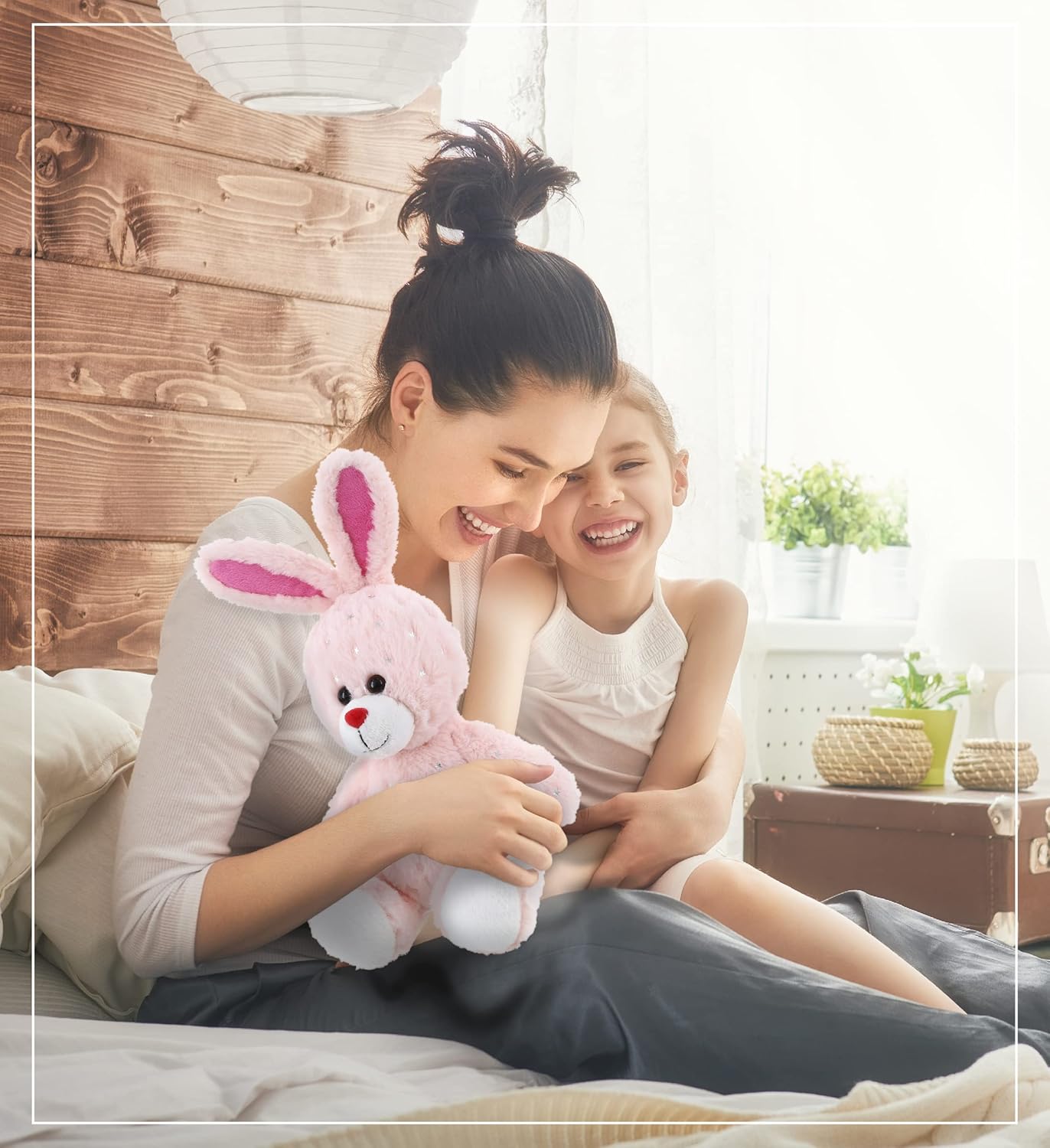 DolliBu Rose Gold Bunny Plush Toy 8 Inches