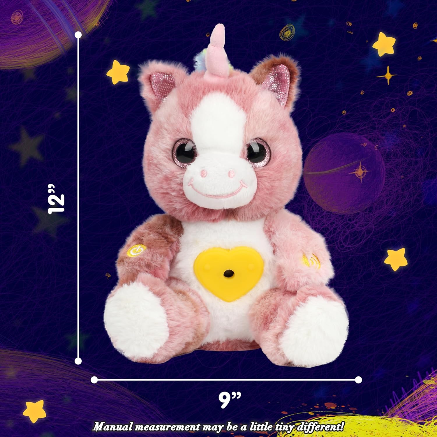 Cuteoy Plush Unicorn Star Projector Night Light