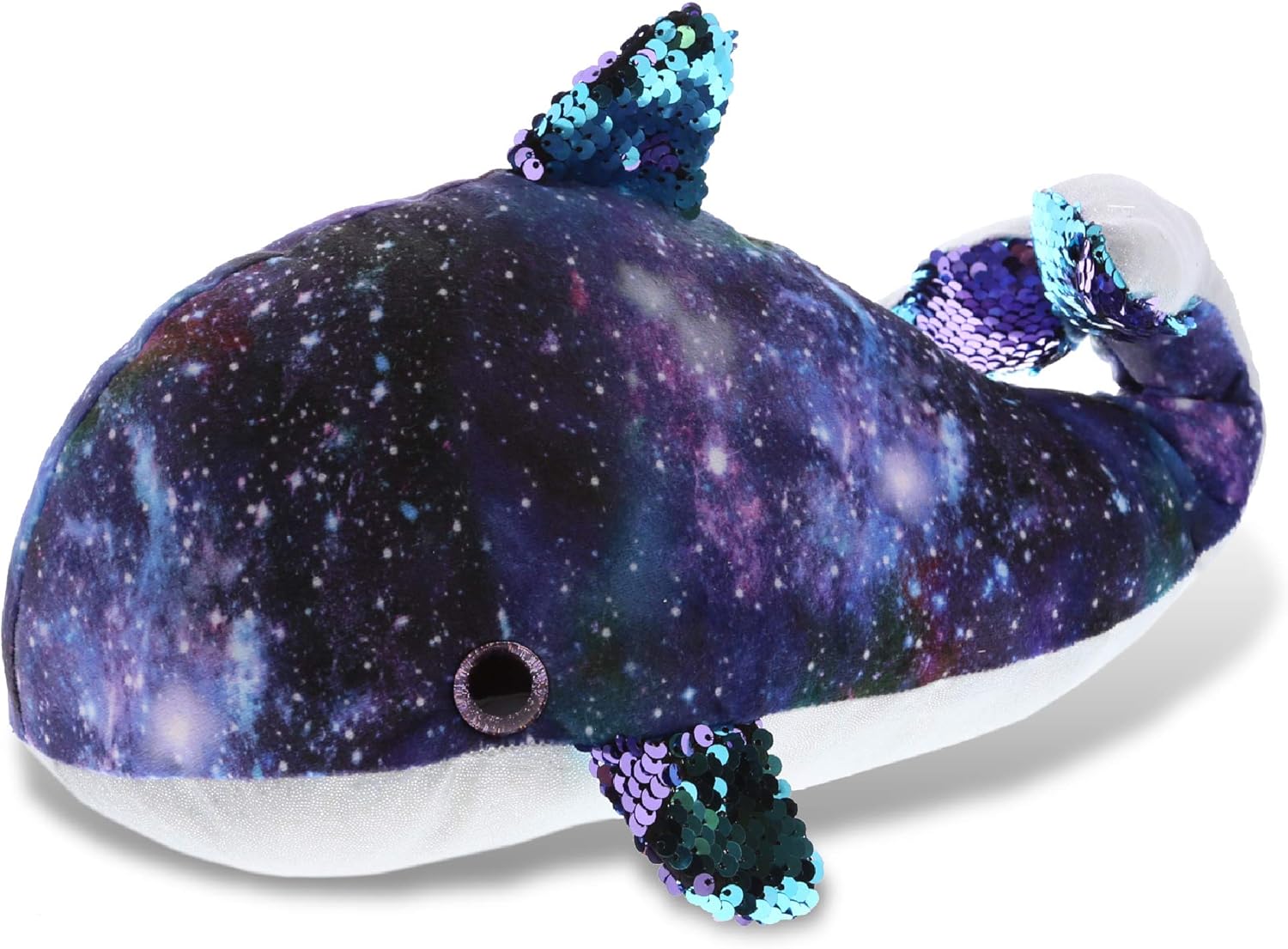 DolliBu Whale Sequin Space Plush Toy 13 Inch