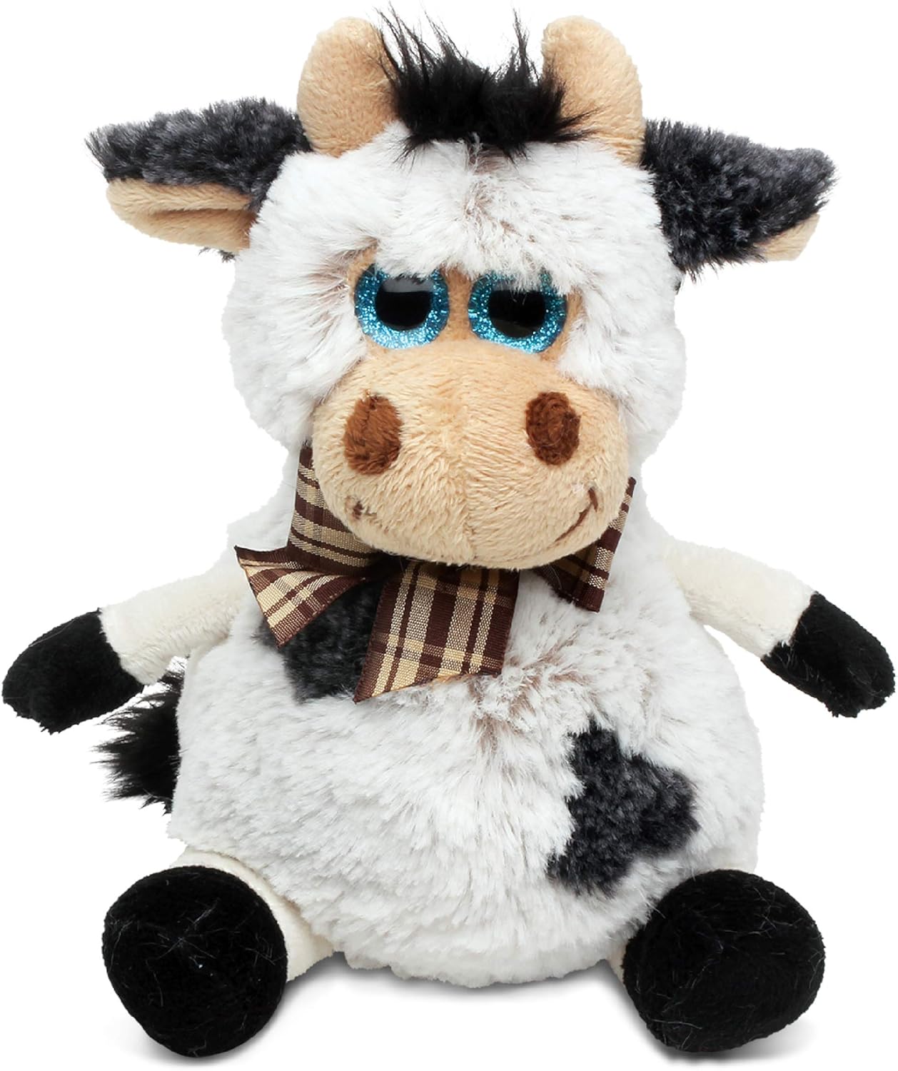 DolliBu Plush Cow Stuffed Animal - 7 Inch Huggable Cow Toy