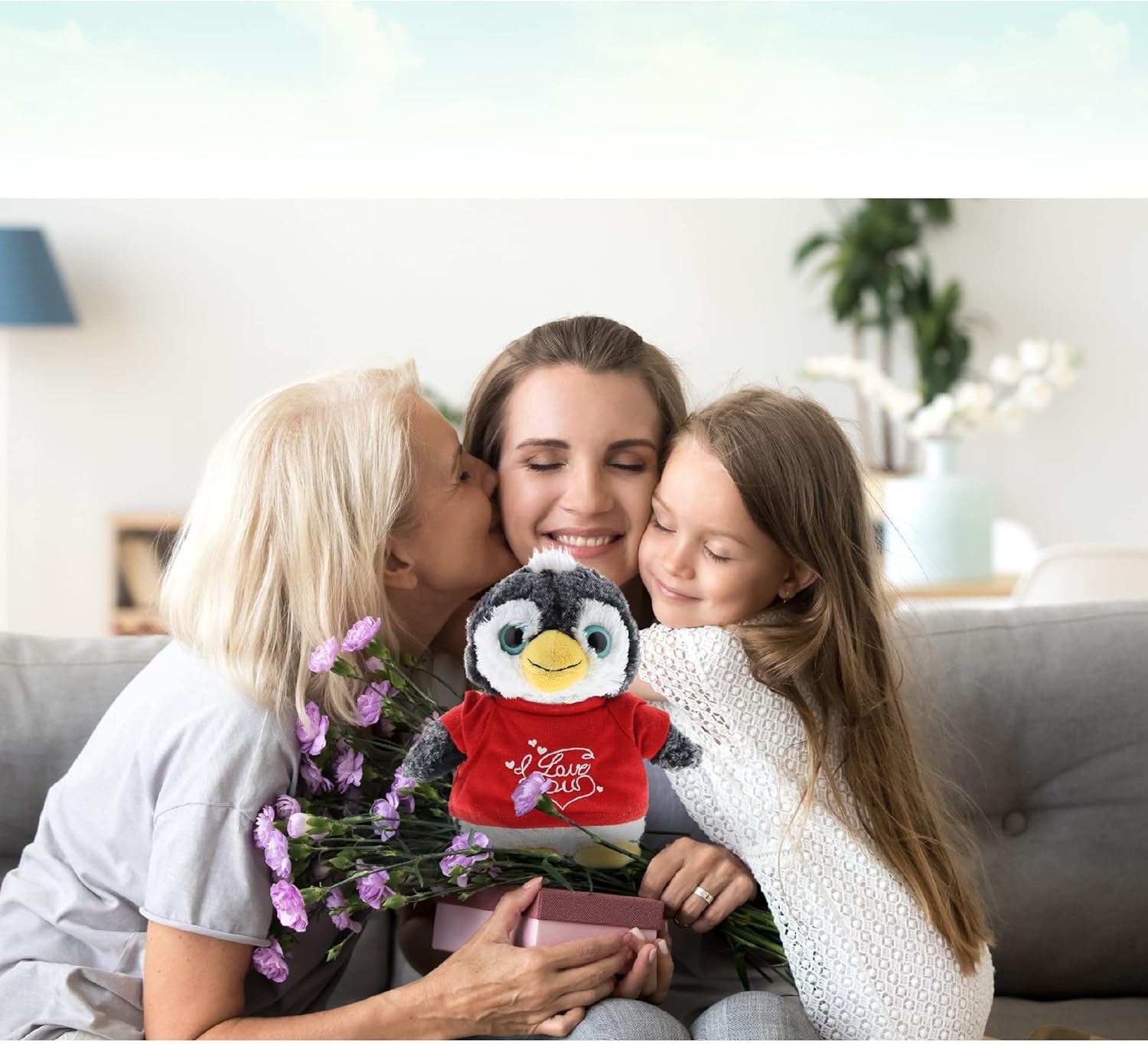 DolliBu I Love You Valentine Penguin Plush - 9 Inches