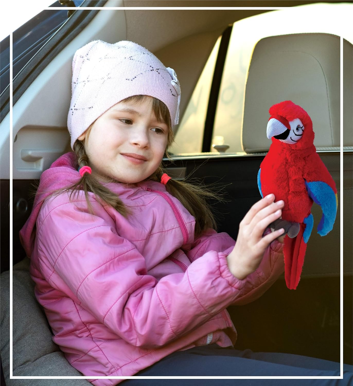Puzzled DolliBu Red Parrot Plush Toy - 95 Inch
