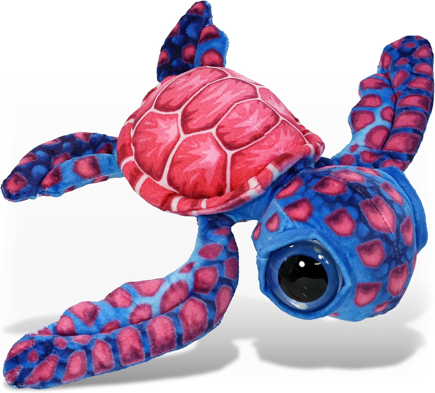 DolliBu Pink Sea Turtle Plush Stuffed Animal 10 Inches