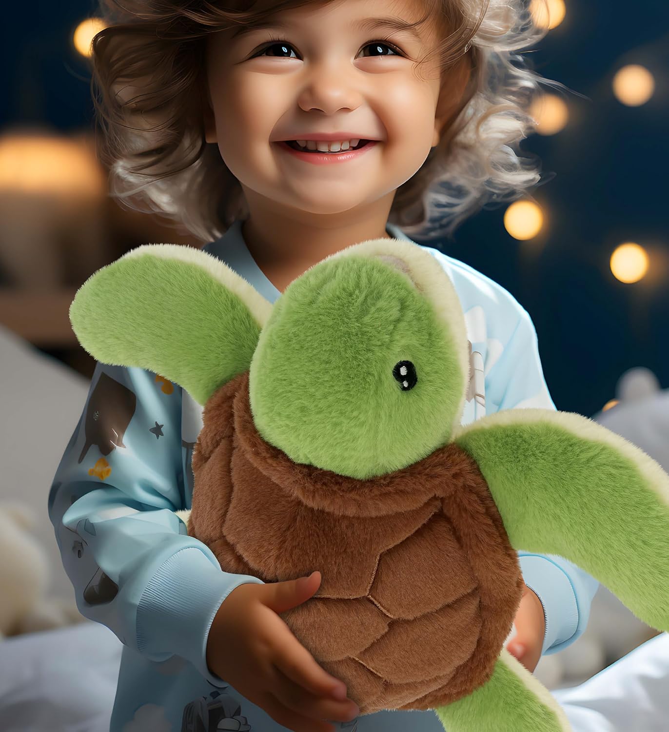 DolliBu Sea Turtle Plush Stuffed Animal 12 Inches