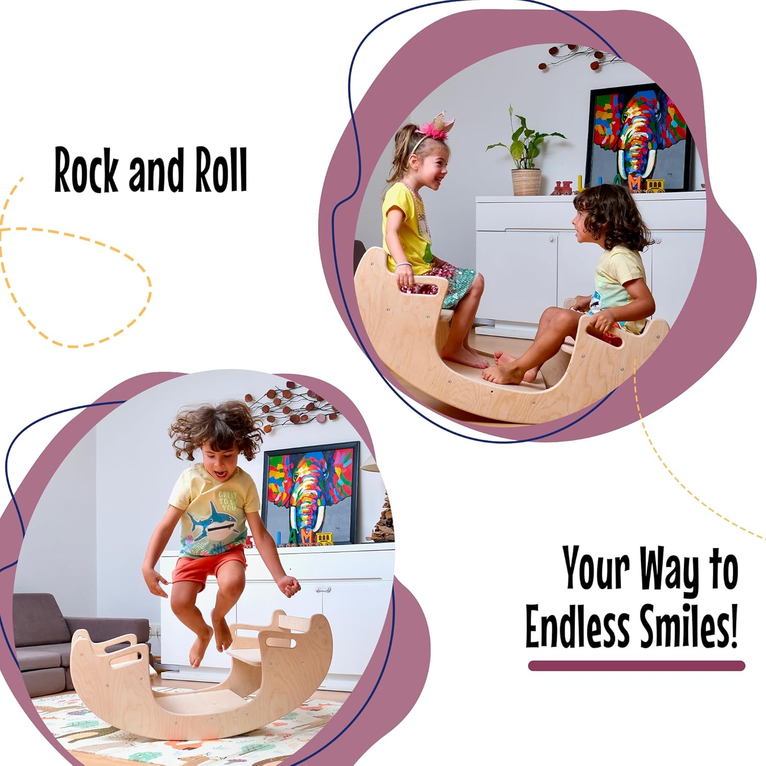 Montessori Wooden Seesaw for Toddlers