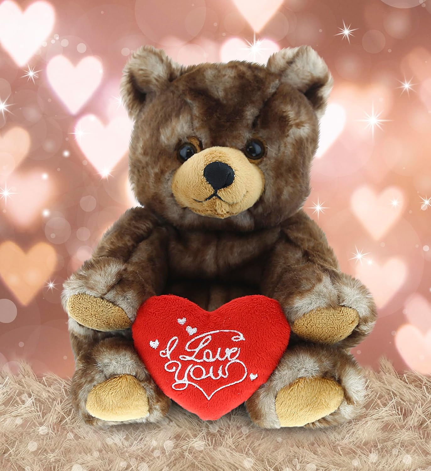 DolliBu I Love You Valentine Plush Grizzly Bear - 55 Inches