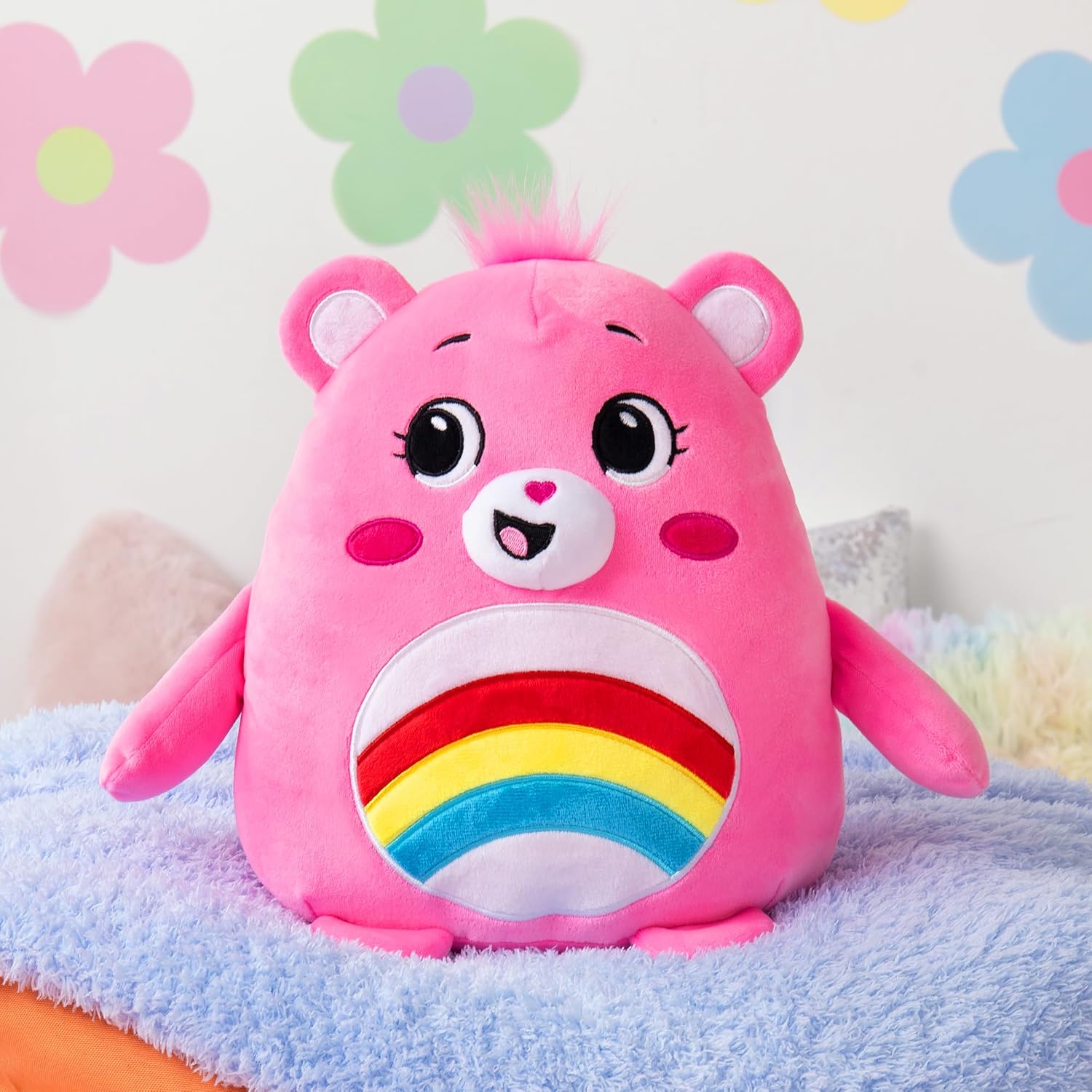 Care Bears Squishy Cheer Bear - 10 Plush Huggable Pink Toy