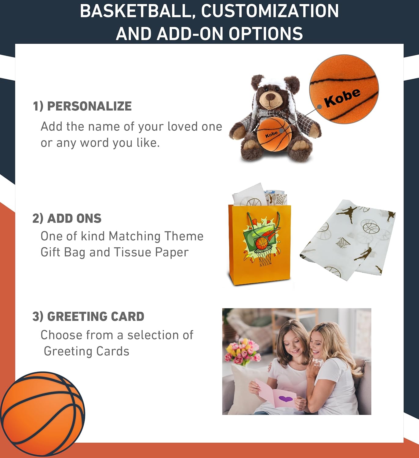 DolliBu Brown Bear with Basketball Plush - 11 Inches Huggable Stuffed Animal