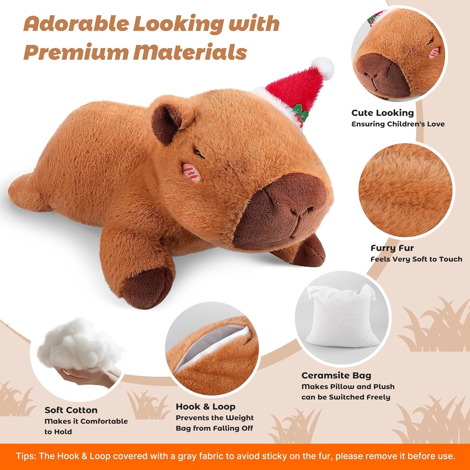 Bobbie Laxi 25 Capybara Weighted Plush Toy 1