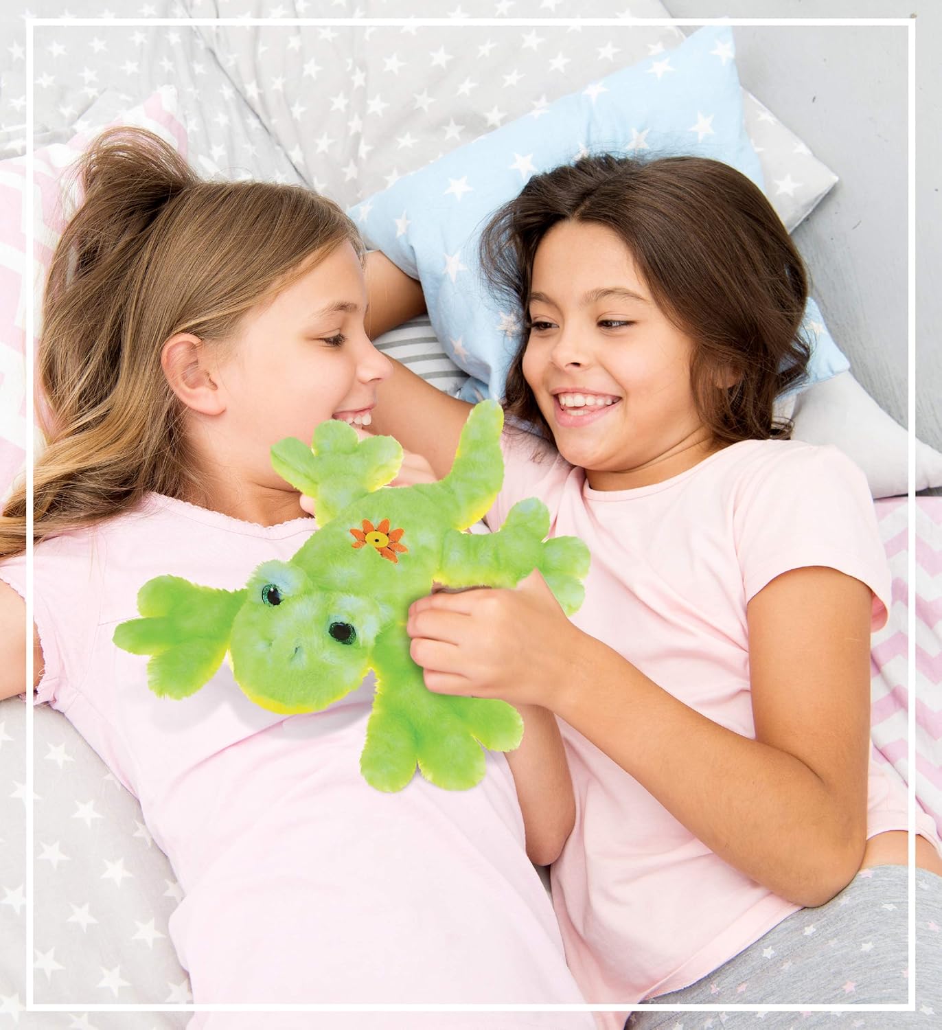 DolliBu Plush Gecko Stuffed Animal - 135 Inch Huggable Green Gecko Toy