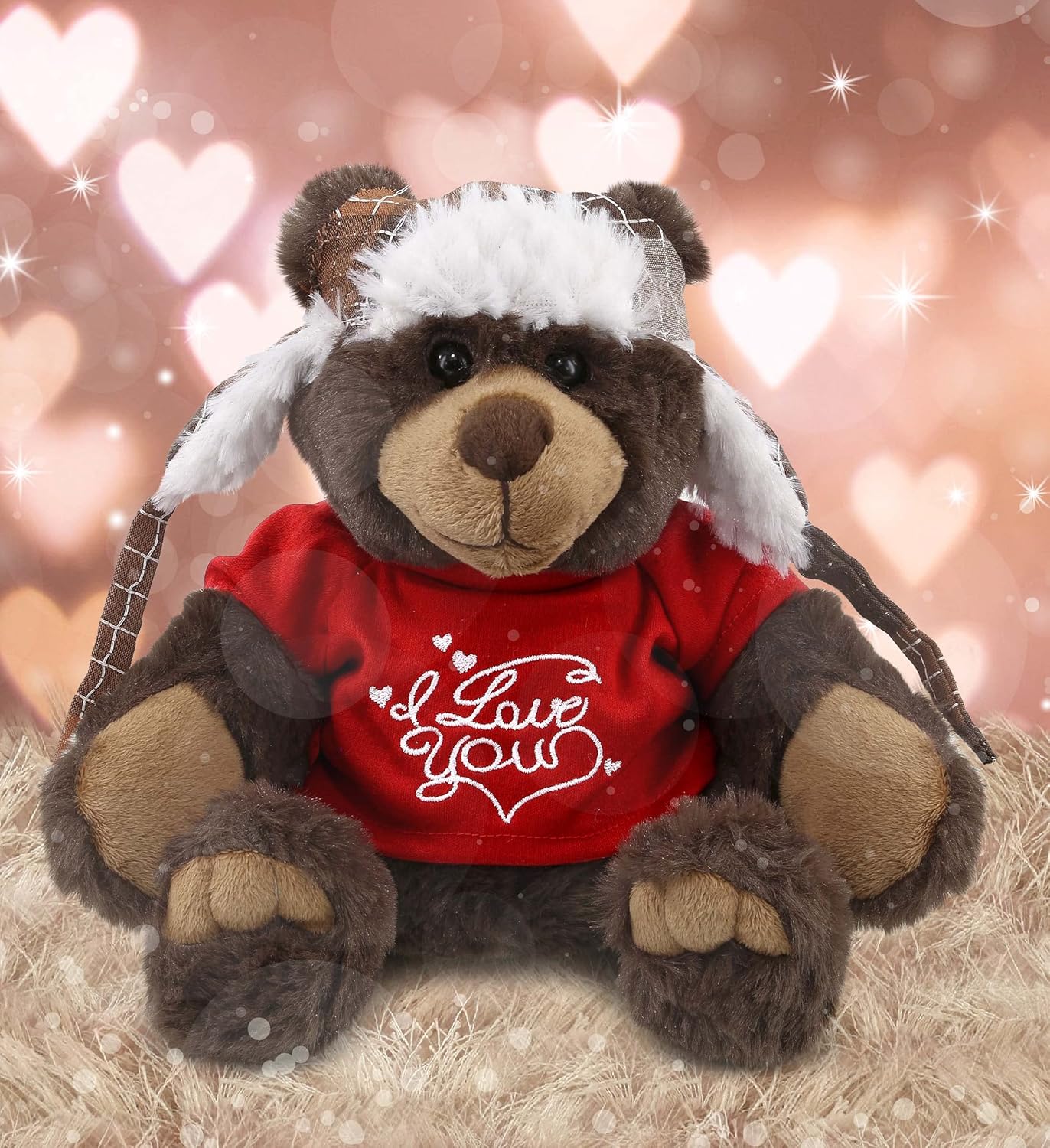 DolliBu I Love You Brown Bear Plush - 11 Inches 1
