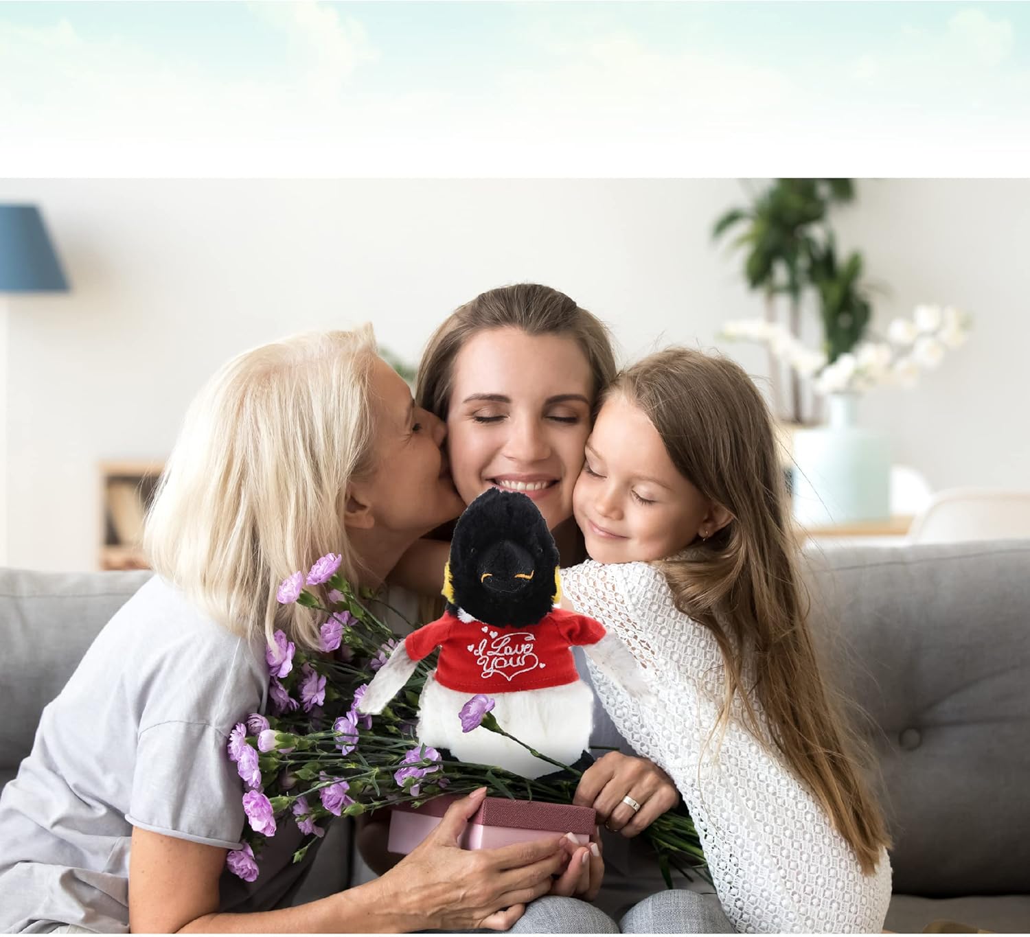 DolliBu I Love You Emperor Penguin Plush - 7 Inches