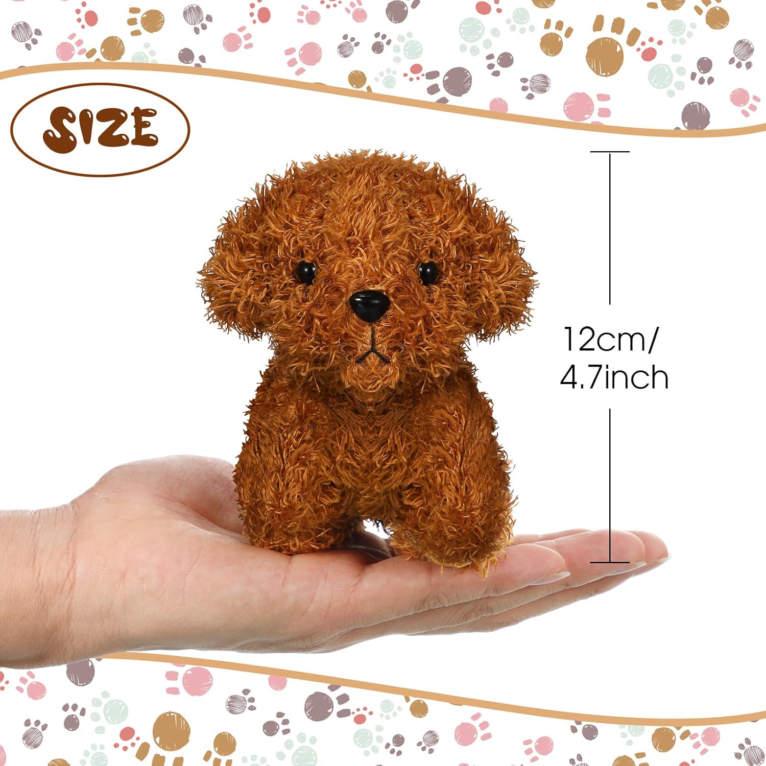 Skylety 12-Pack 5 Mini Dog Plush Toys Set