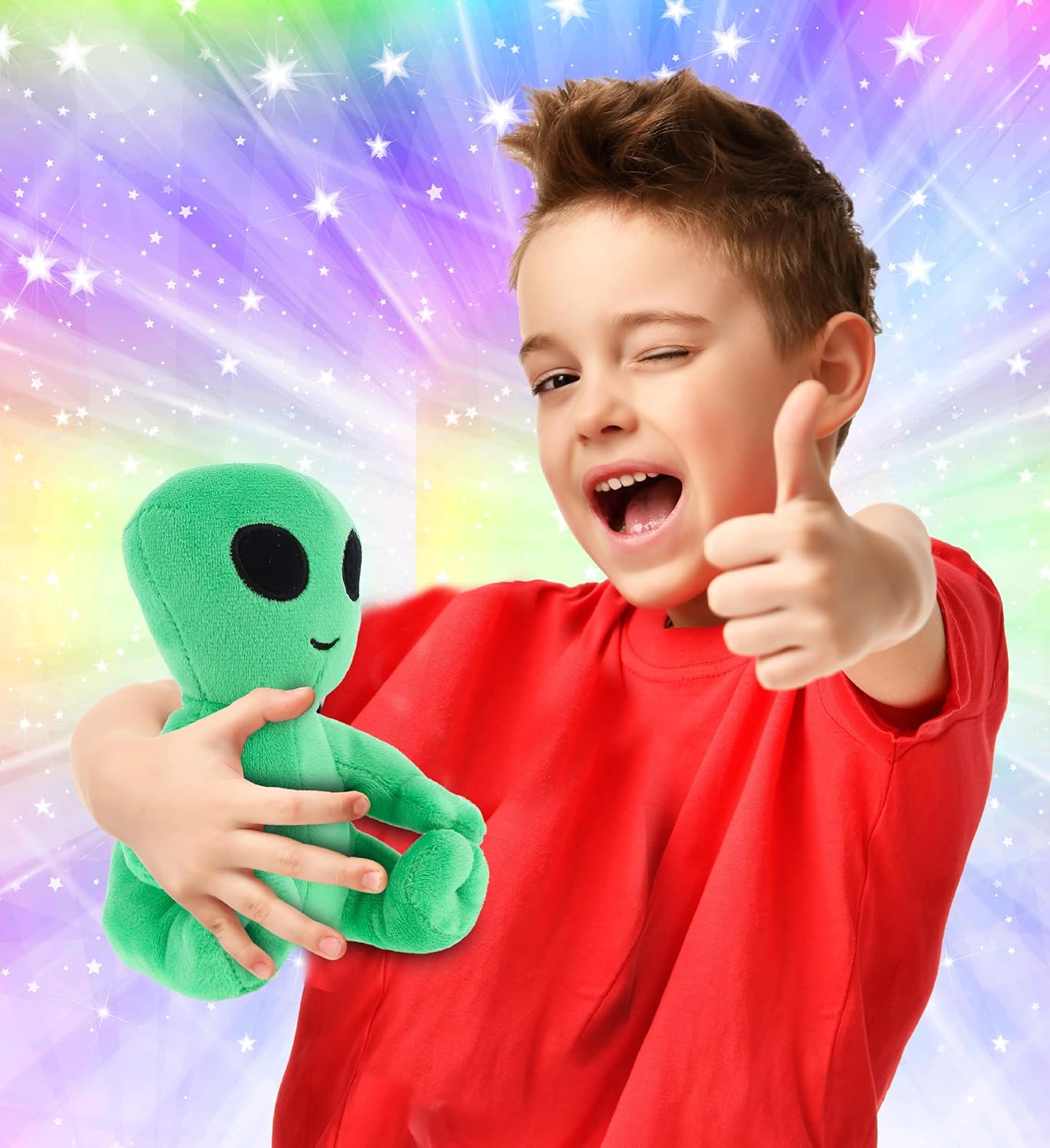 DolliBu Green Alien Plush Stuffed Animal 6 Inches 1