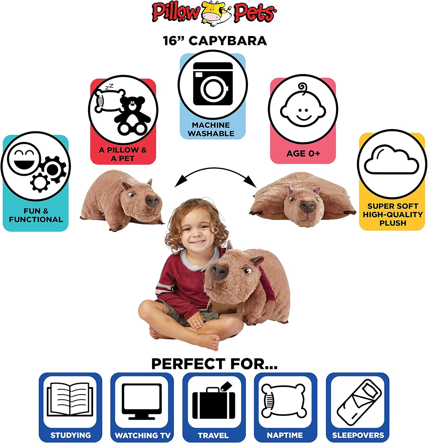 Pillow Pets Disney Encanto Capybara Plush 16 Inches