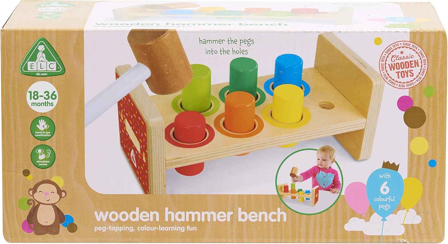 Early Learning Centre Wooden Hammer Bench for Kids