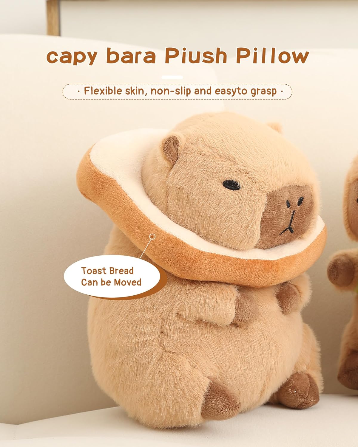 Cute Capybara Plushie Pillow 12 Inch Toy for Kids Adults