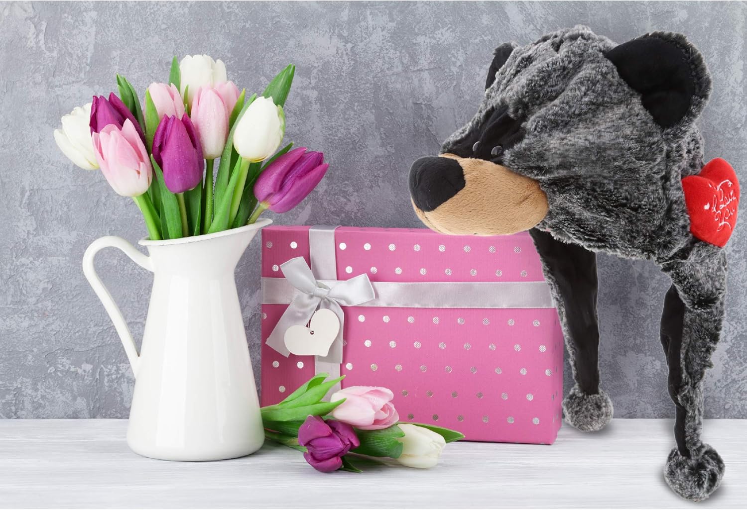 DolliBu I Love You Valentine Plush Bear Headwear