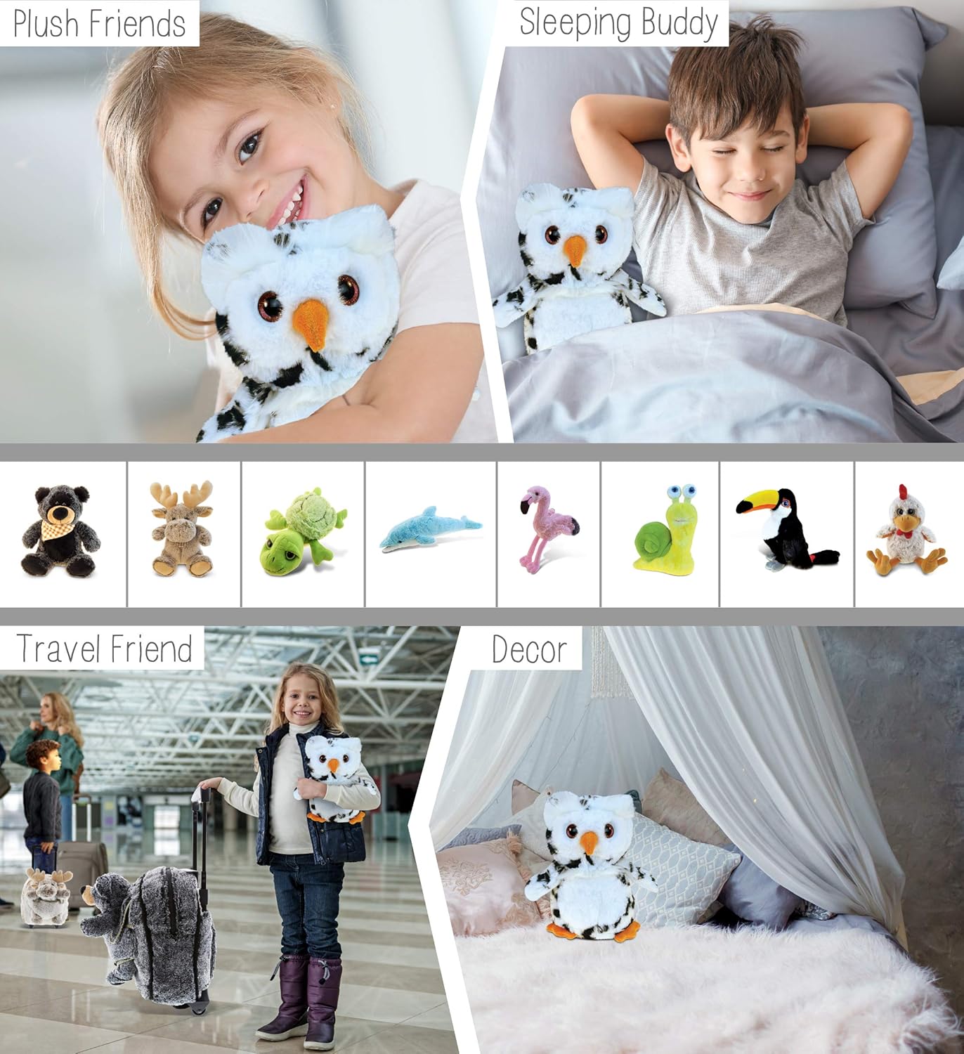 Puzzled DolliBu Plush Owl Stuffed Animal - 85 Inch