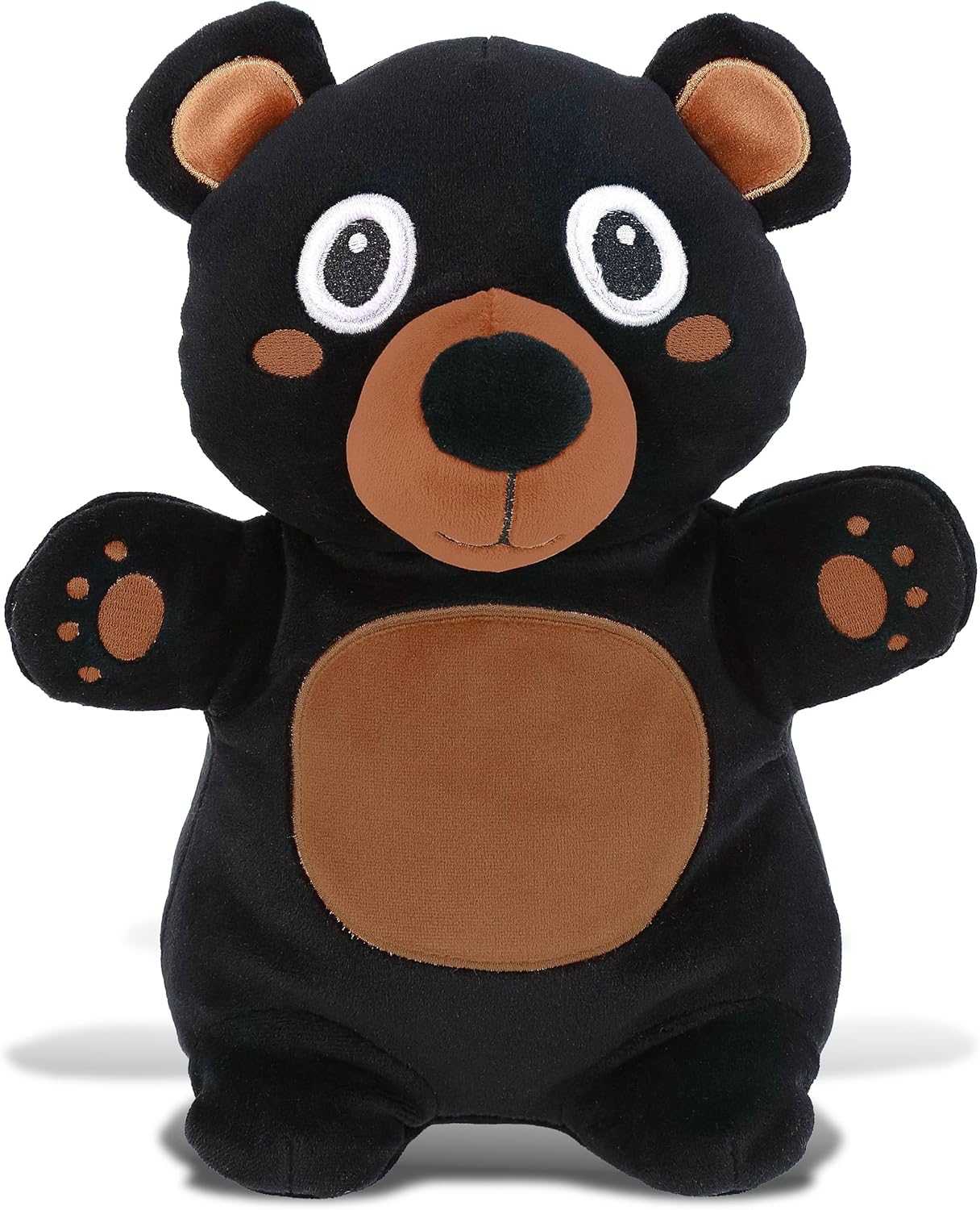 DolliBu Snug-Mooshies Standing Black Bear Plush - 10 Inches