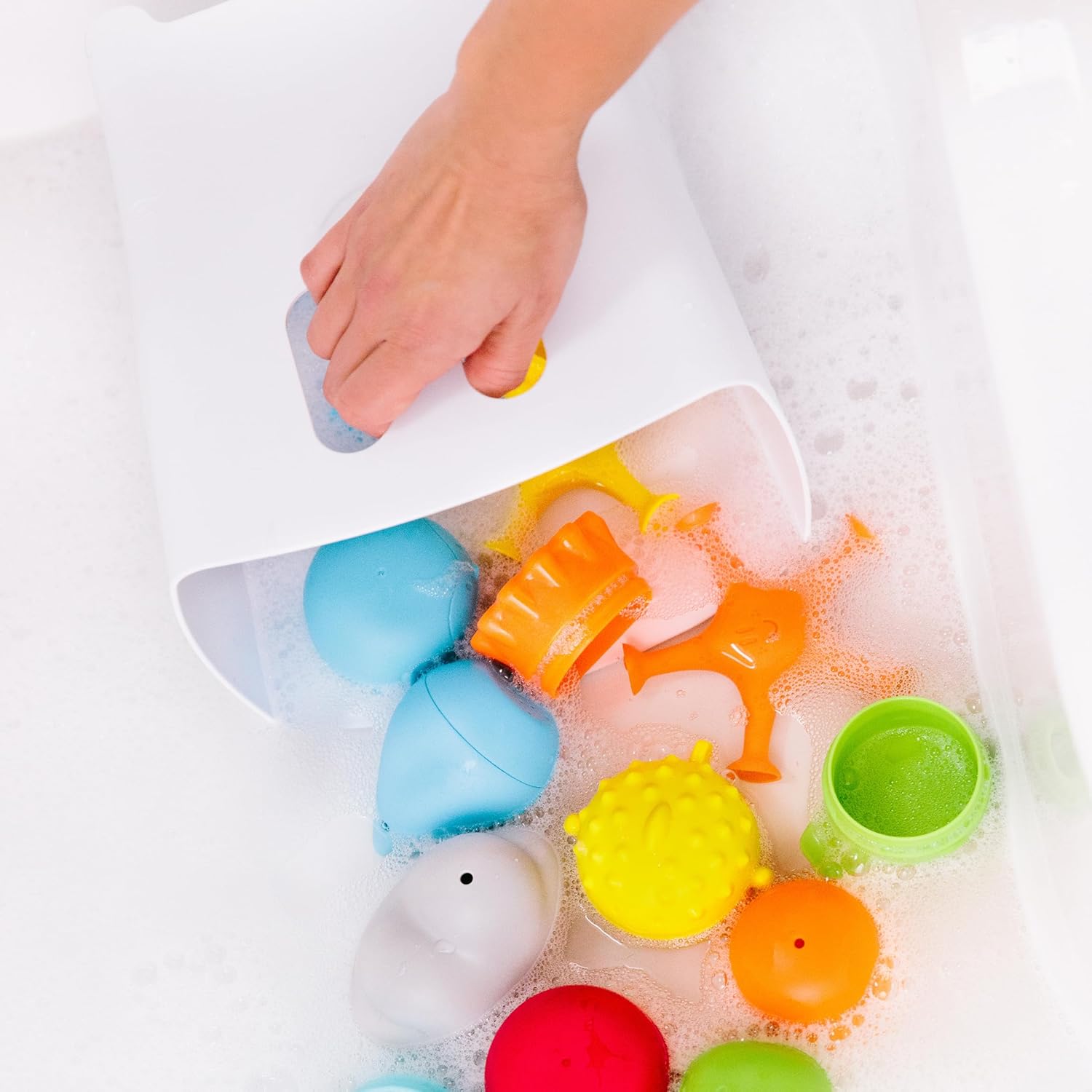 Ubbi Freestanding Bath Toy Organizer Gray