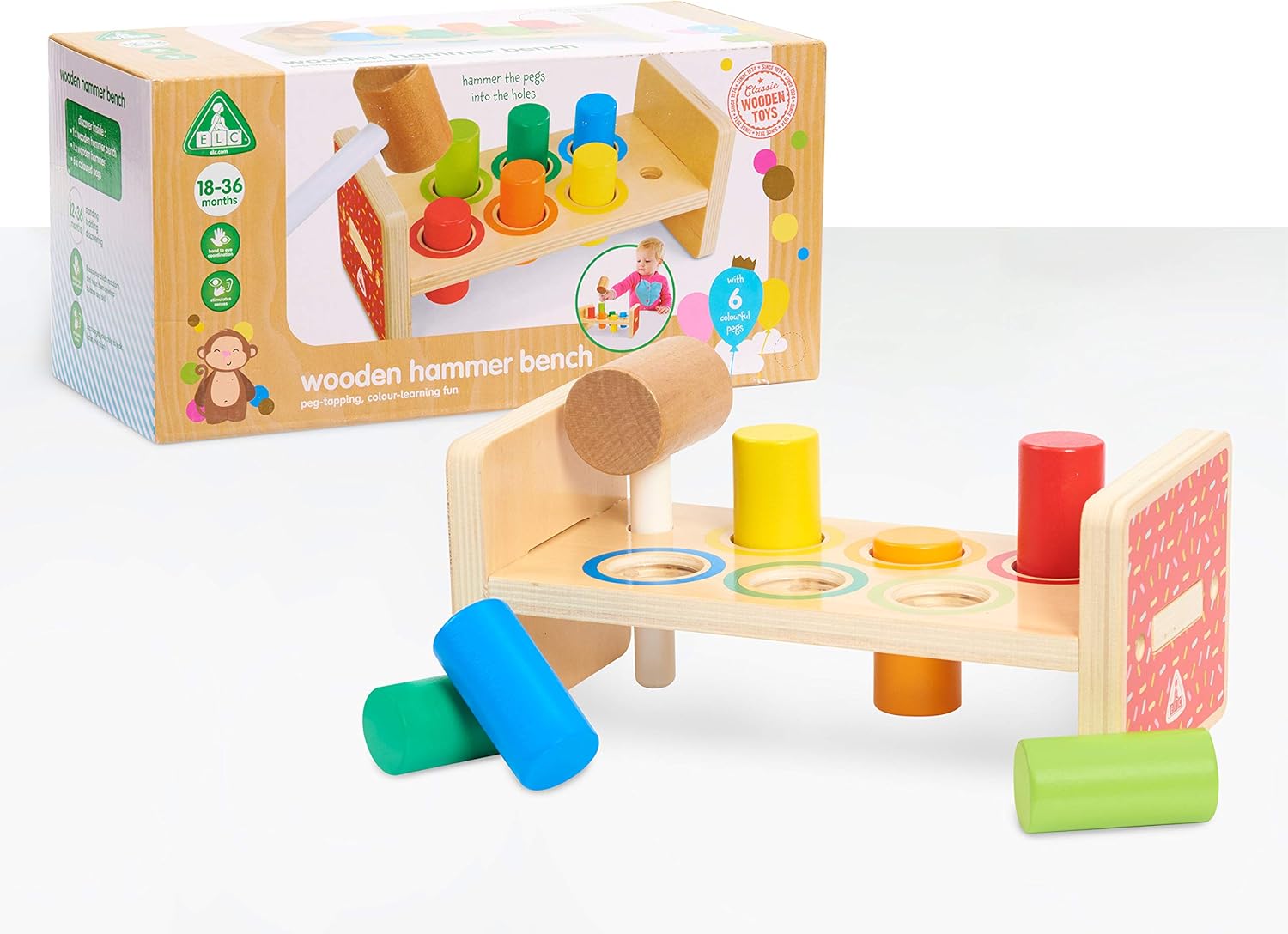 Early Learning Centre Wooden Hammer Bench for Kids