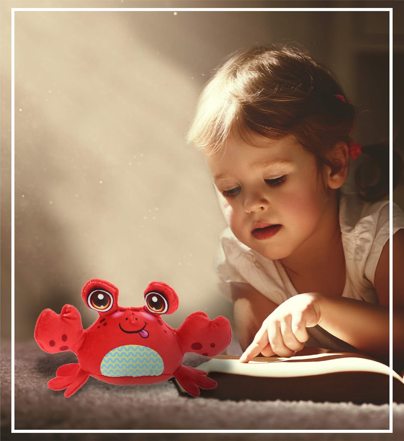 DolliBu Red Crab Plush Toy 55 Inches Huggable Cuddle Gift