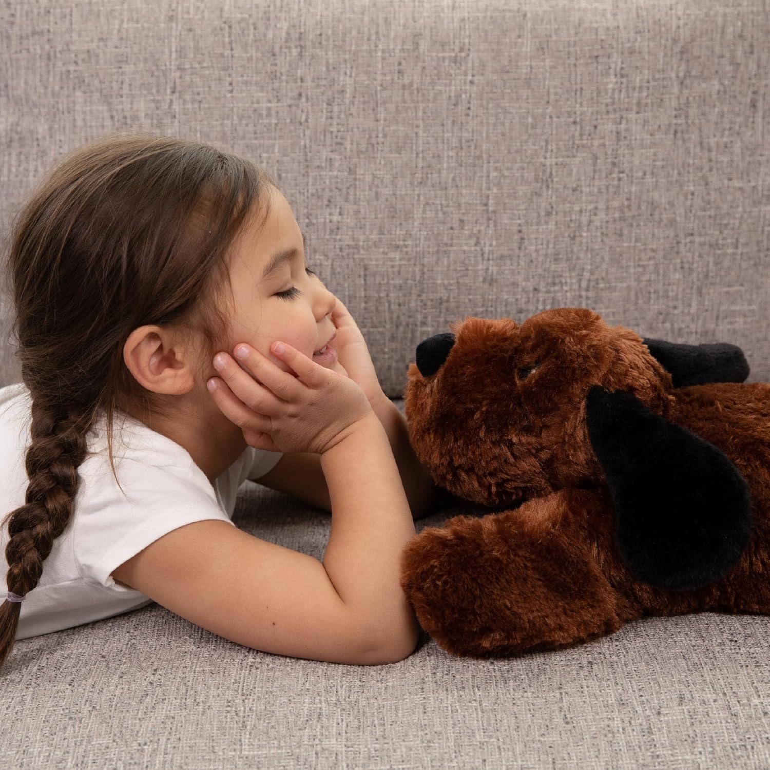 Cuddle Buds 3lbs Weighted Plush Dog for Kids and Adults