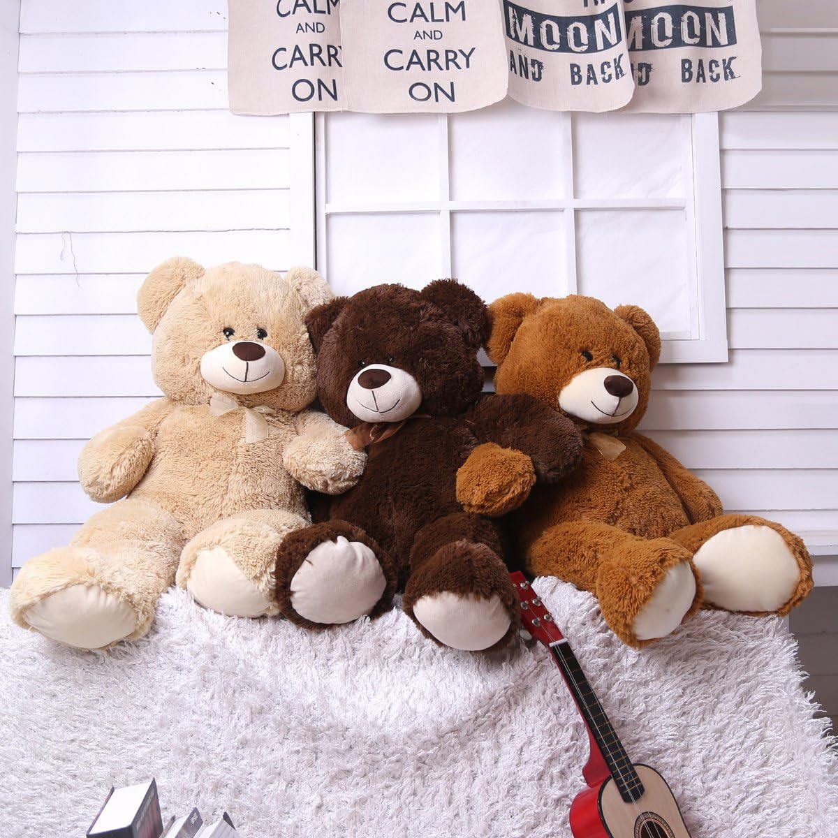 HollyHOME 36 Inch Brown Teddy Bear for Kids and Girlfriend
