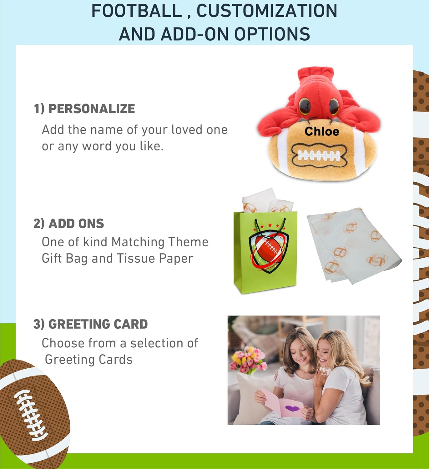 Dolli Bu Big Eye Lobster Plush with Football