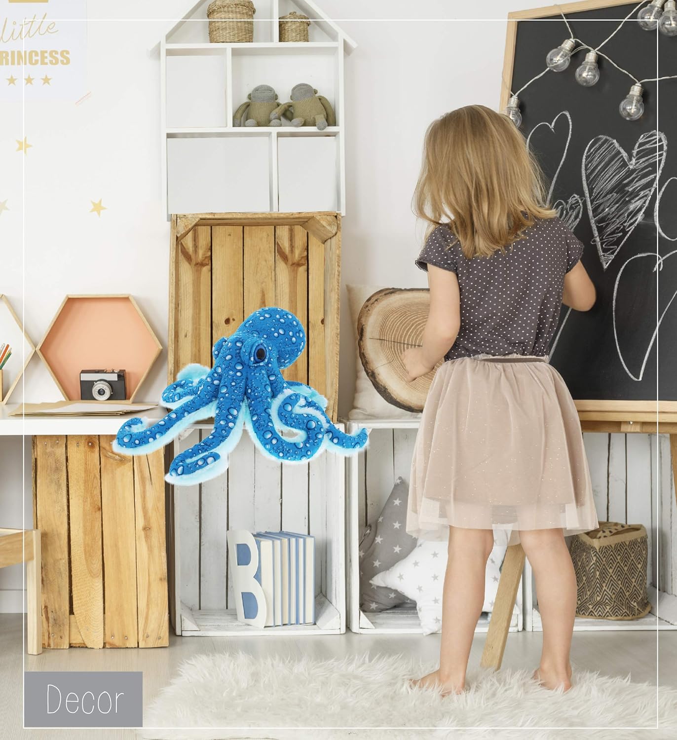 DolliBu Large Blue Octopus Plush Toy - 16 Inches 1