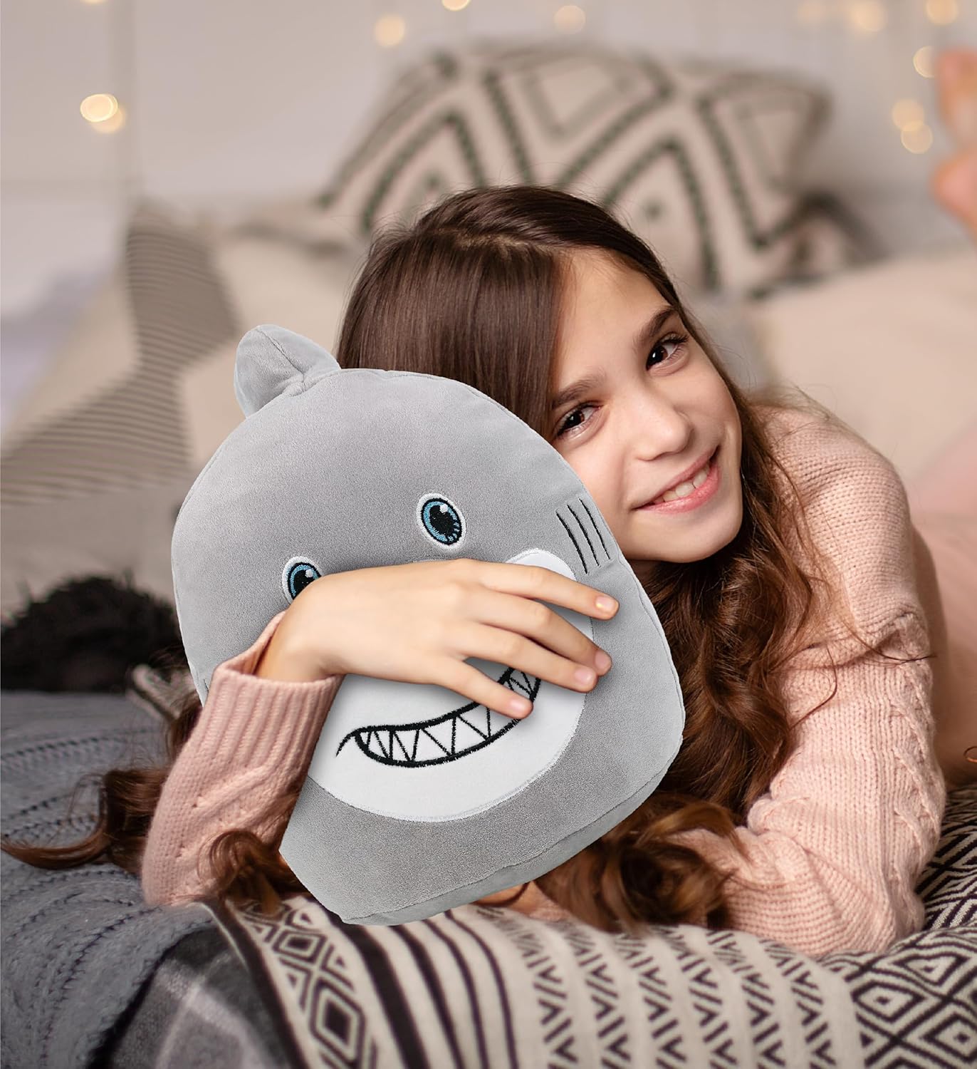 DolliBu Snug-Mooshies Shark Plush 10 Inch