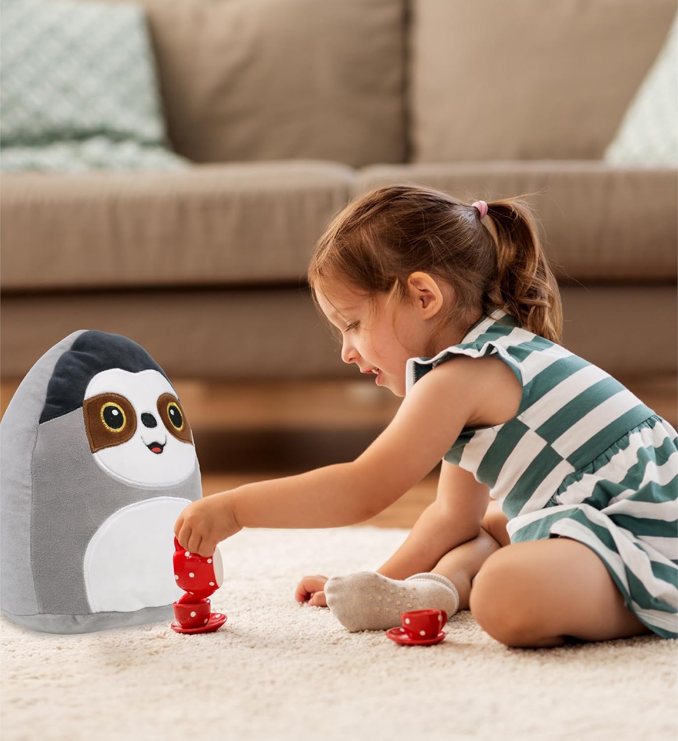 DolliBu Snug-Mooshies Sloth Plush Toy - 10 Inch