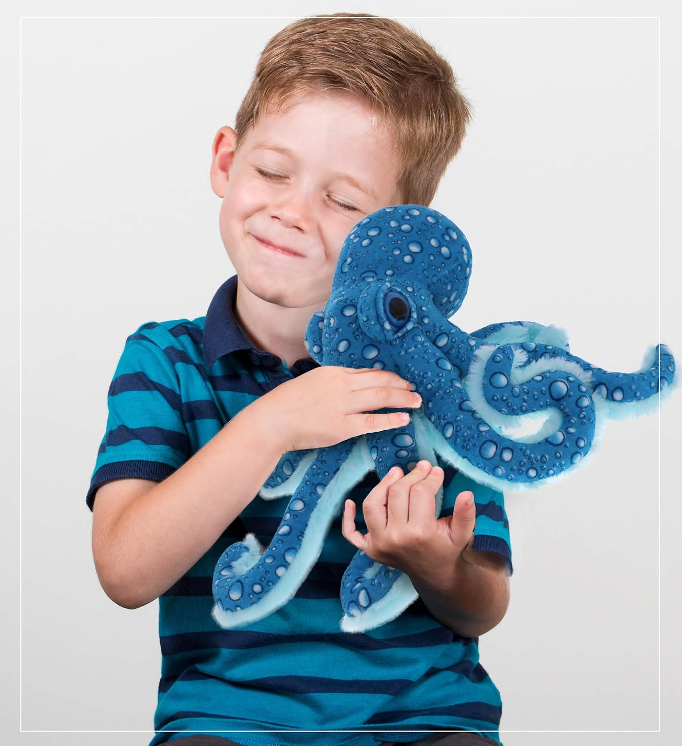 DolliBu Large Blue Octopus Plush Toy - 16 Inches 1
