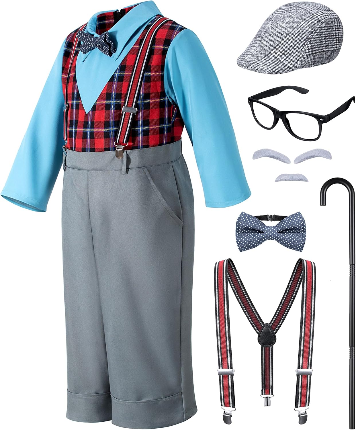 Bosvin Old Man Costume Set for Kids 1
