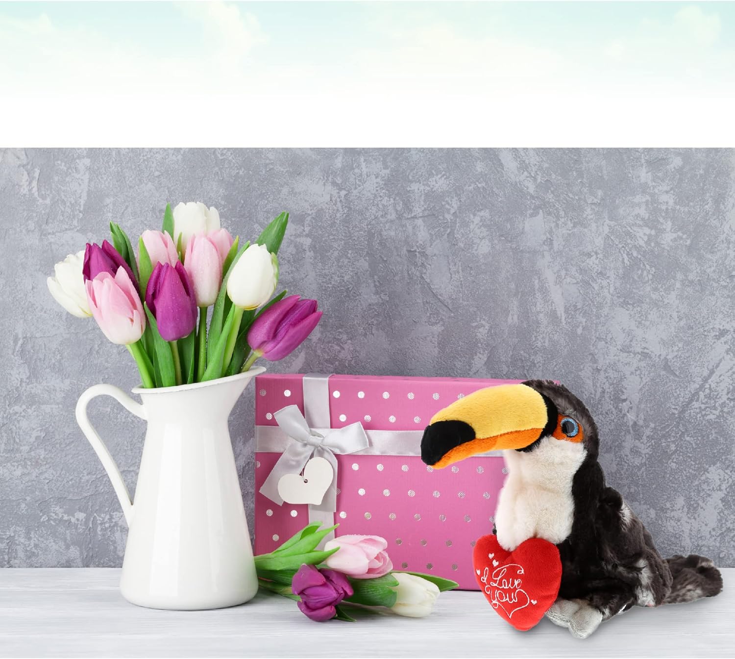 DolliBu Personalized I Love You Toucan Plush - 8 Inches
