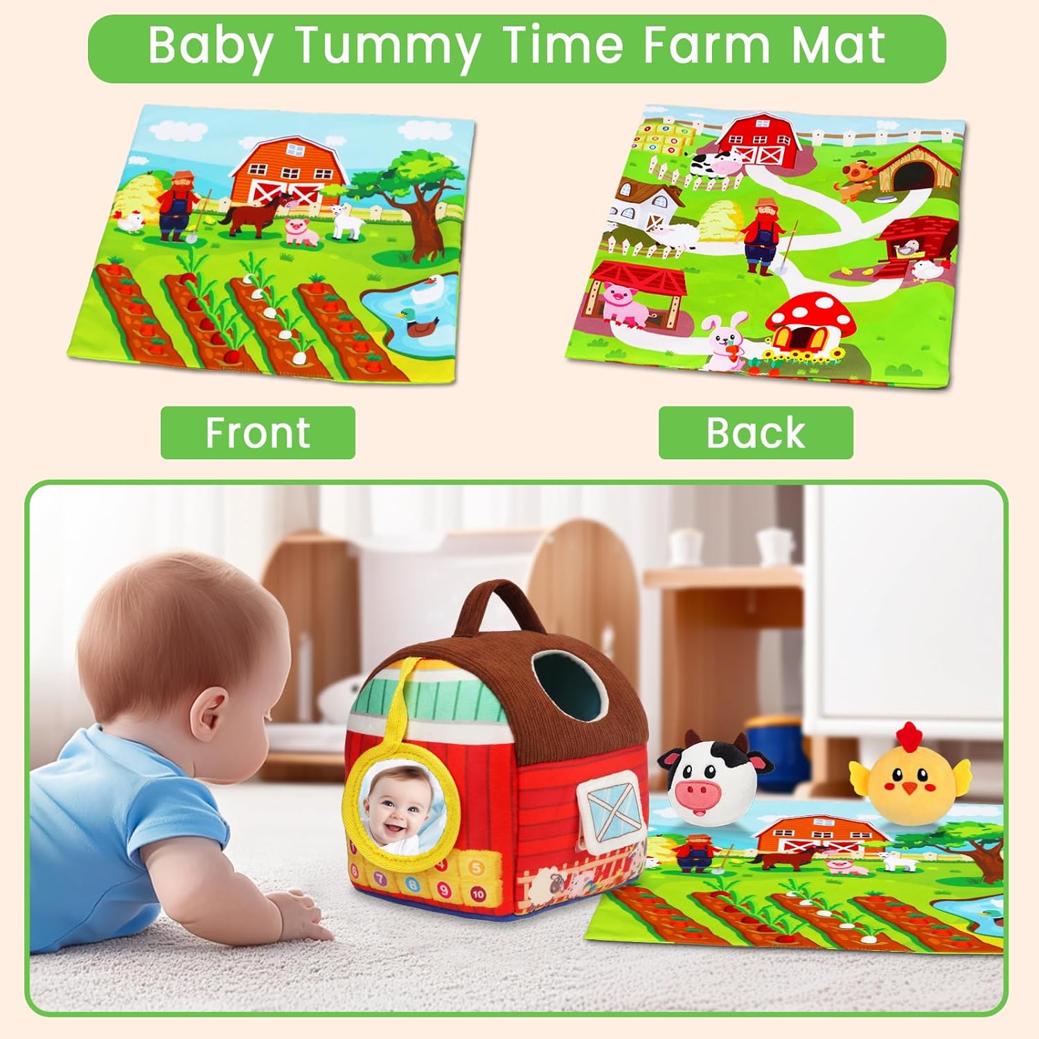 Montessori Barn Toy for Babies 6-12 Months