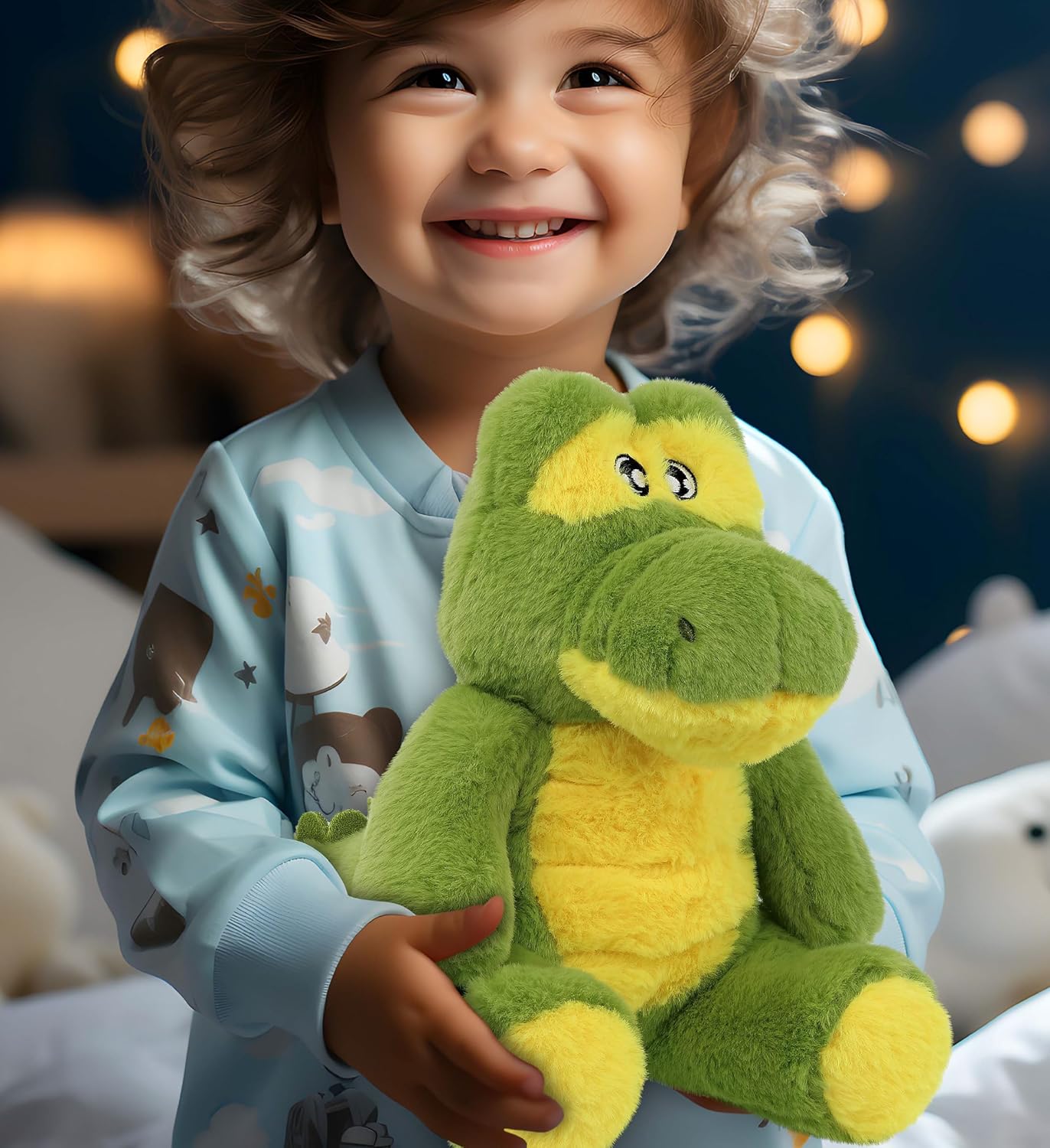 DolliBu Alligator Plush Toy 9 Inches Eco-Friendly Stuffed Animal