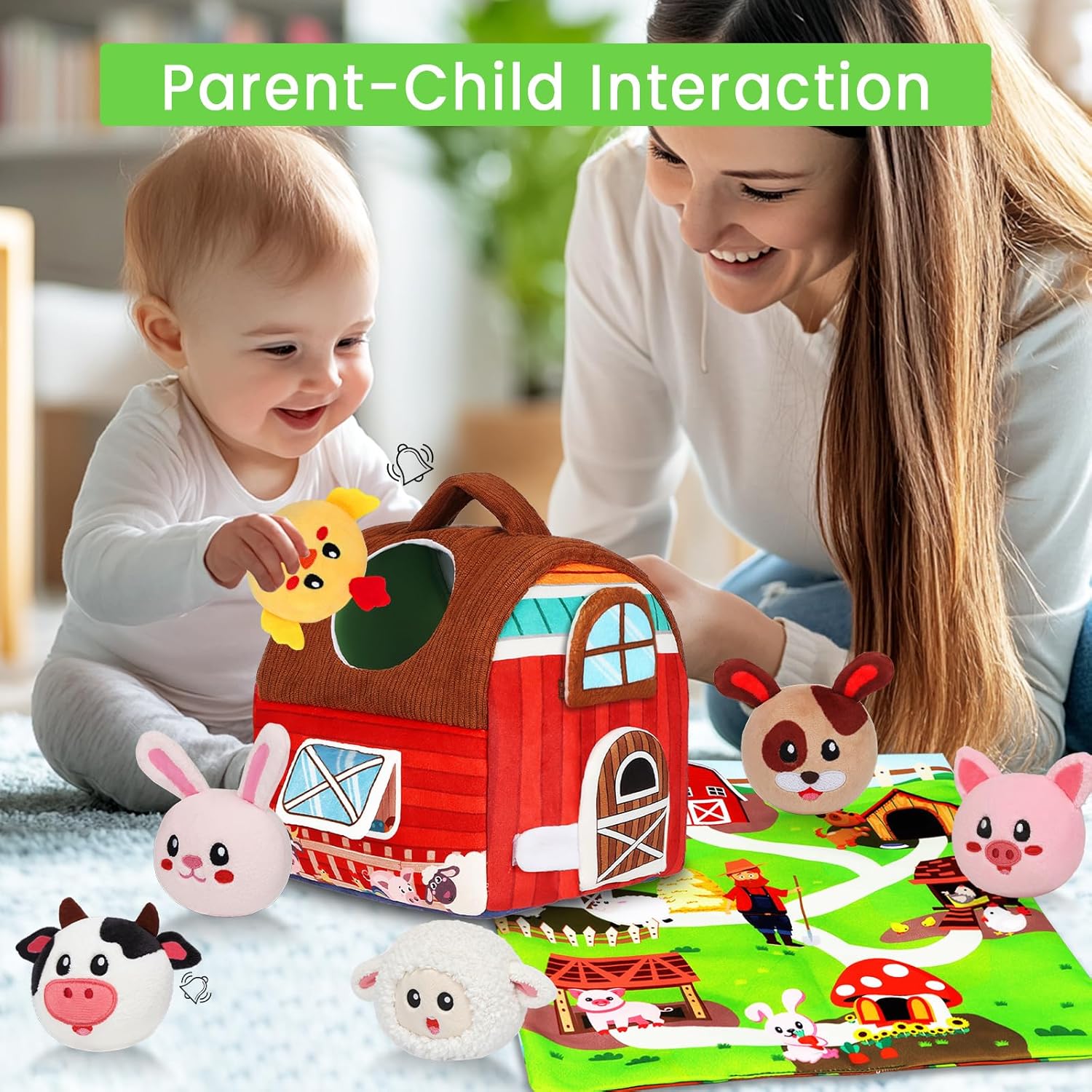 Montessori Barn Toy for Babies 6-12 Months