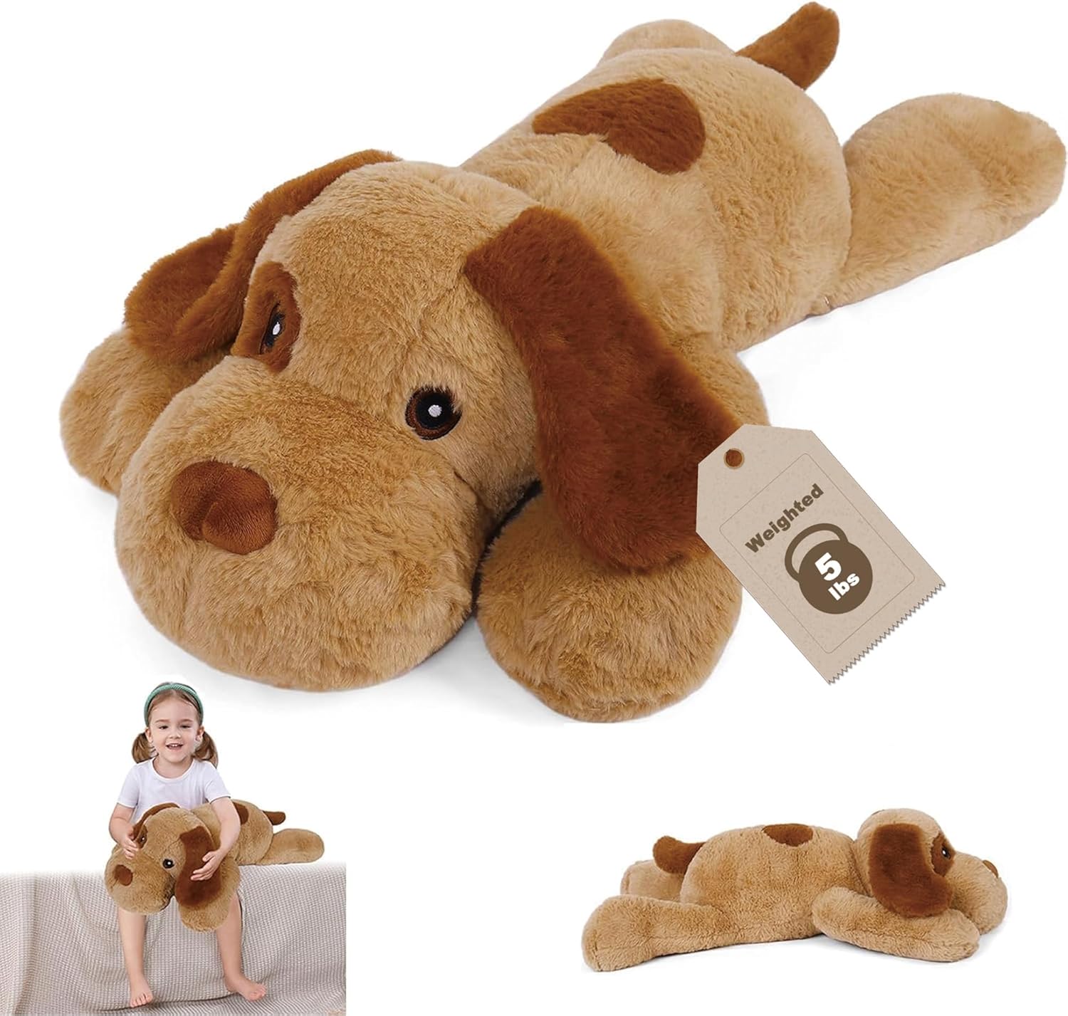 JellyMallow 5 lbs Weighted Plush Animal Pillow