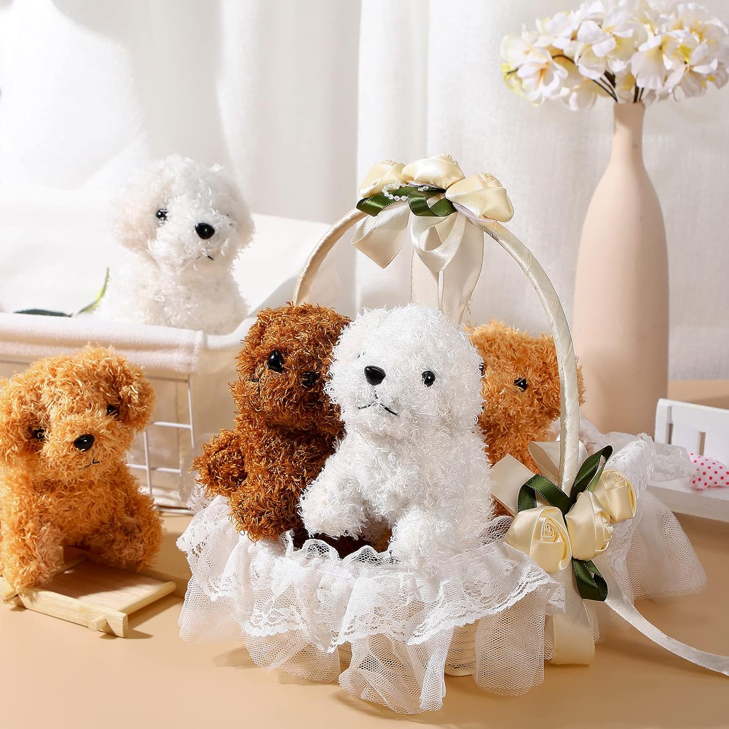 Skylety 12-Pack 5 Mini Dog Plush Toys Set