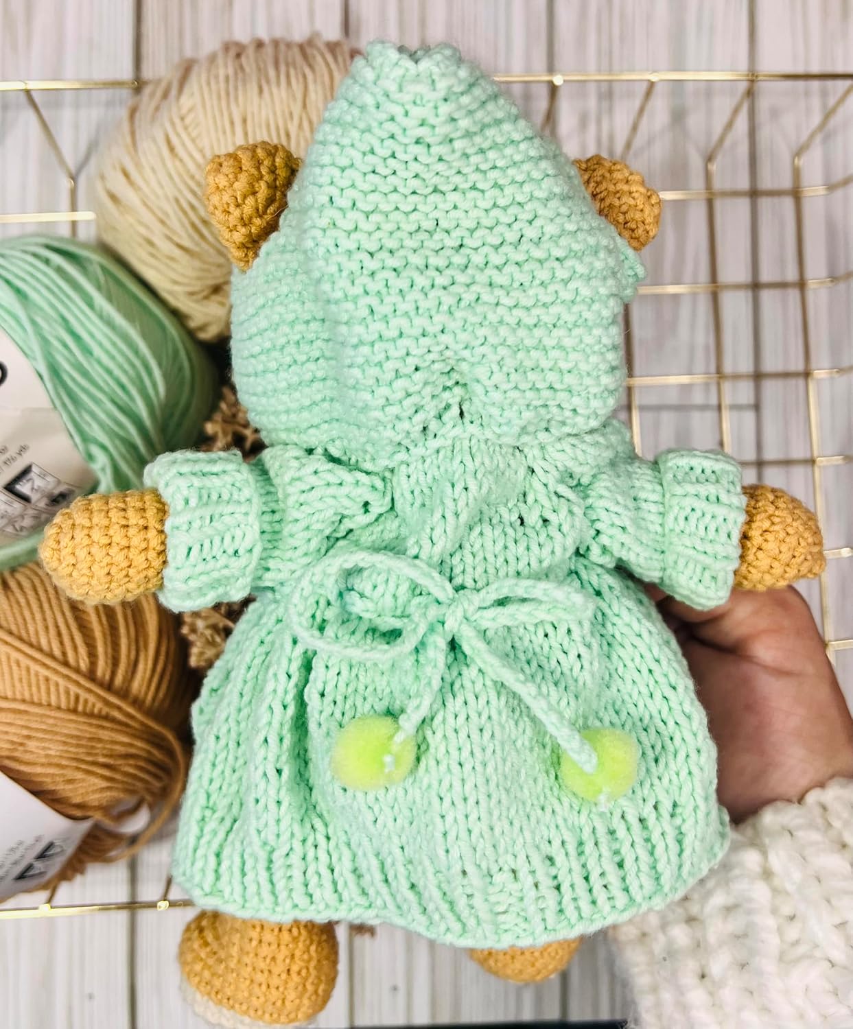 Handmade Teddy Bear Crochet Plushie Doll 10 Inches