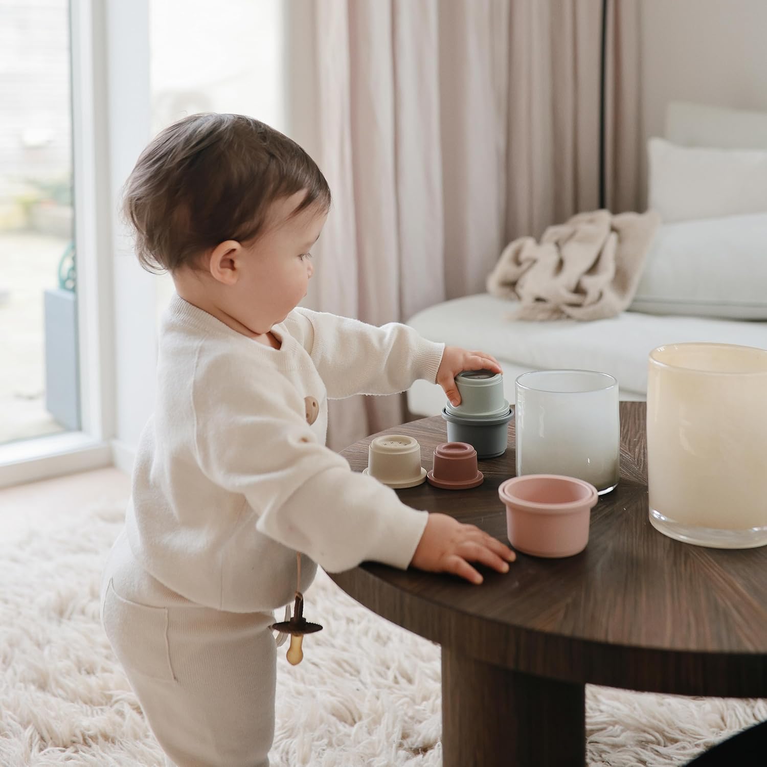 Mushie Stacking Cups Toy Made in Denmark