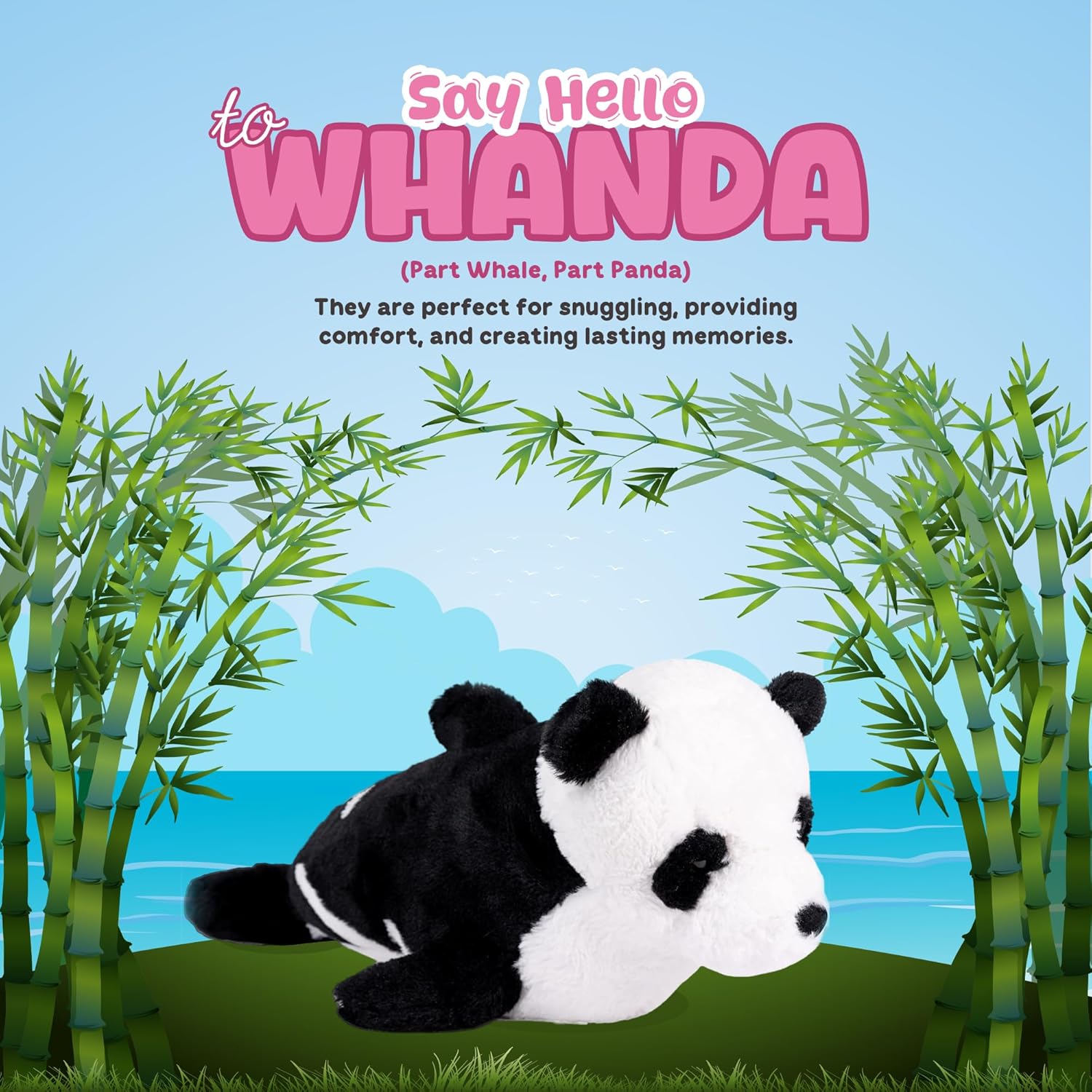 Randimals Whanda - Whale and Panda Plush Stuffed Animal 15 Inches 1