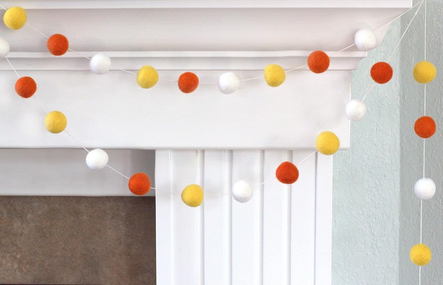 Matthew and Mae Halloween Felt Ball Garland 1