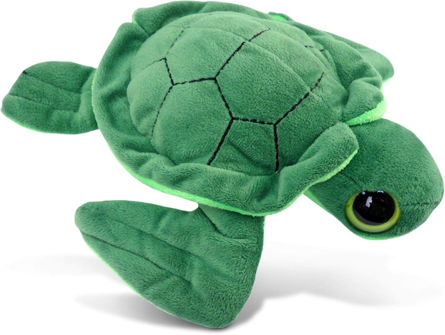 DolliBu Plush Sea Turtle - 6 Inch Huggable Big Eye Toy